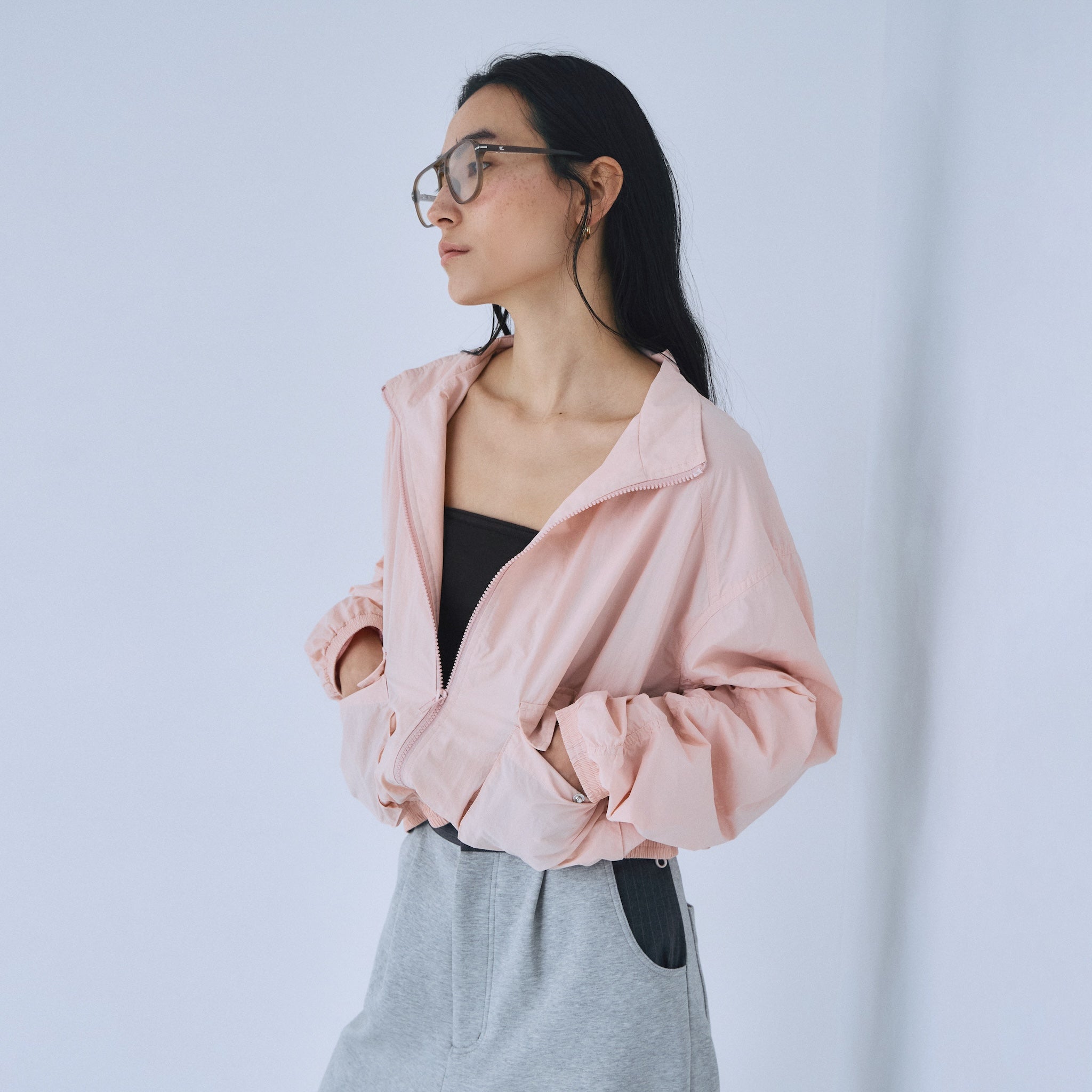 SRL Embroidery zip track jacket