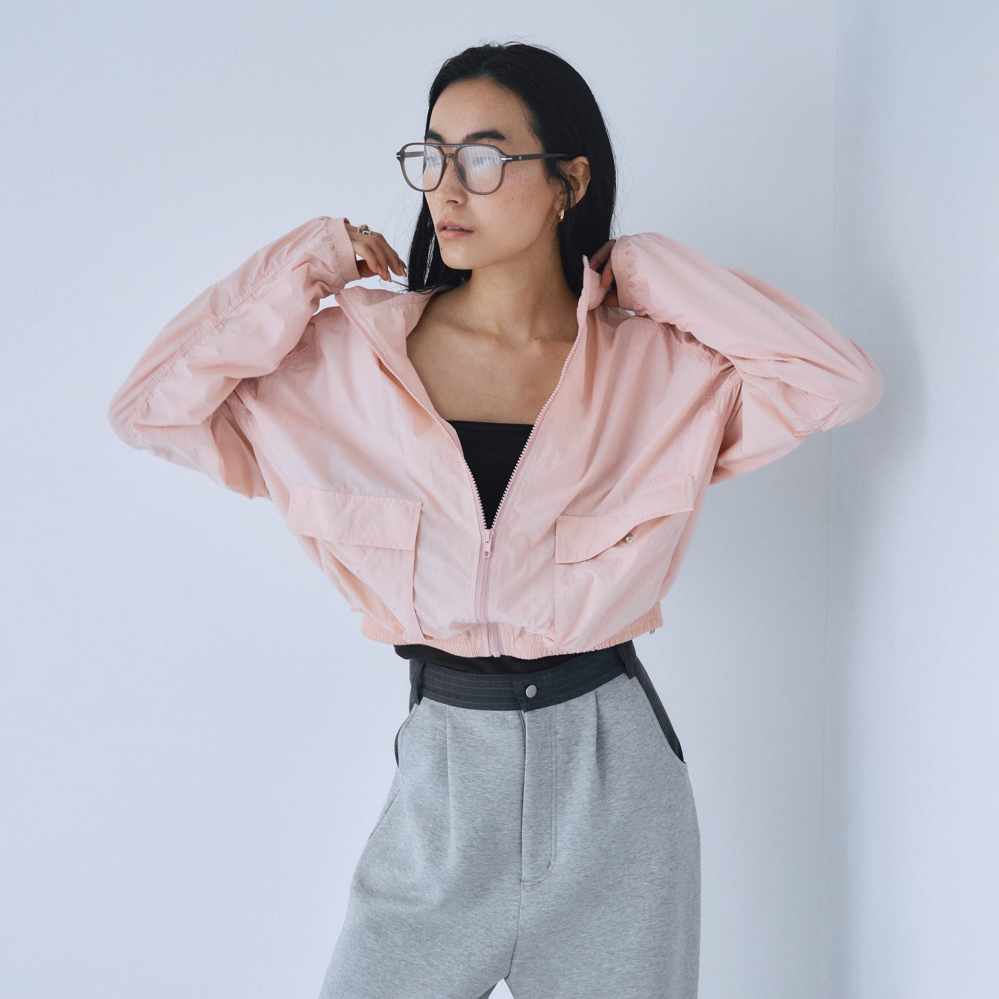 SRL Embroidery zip track jacket