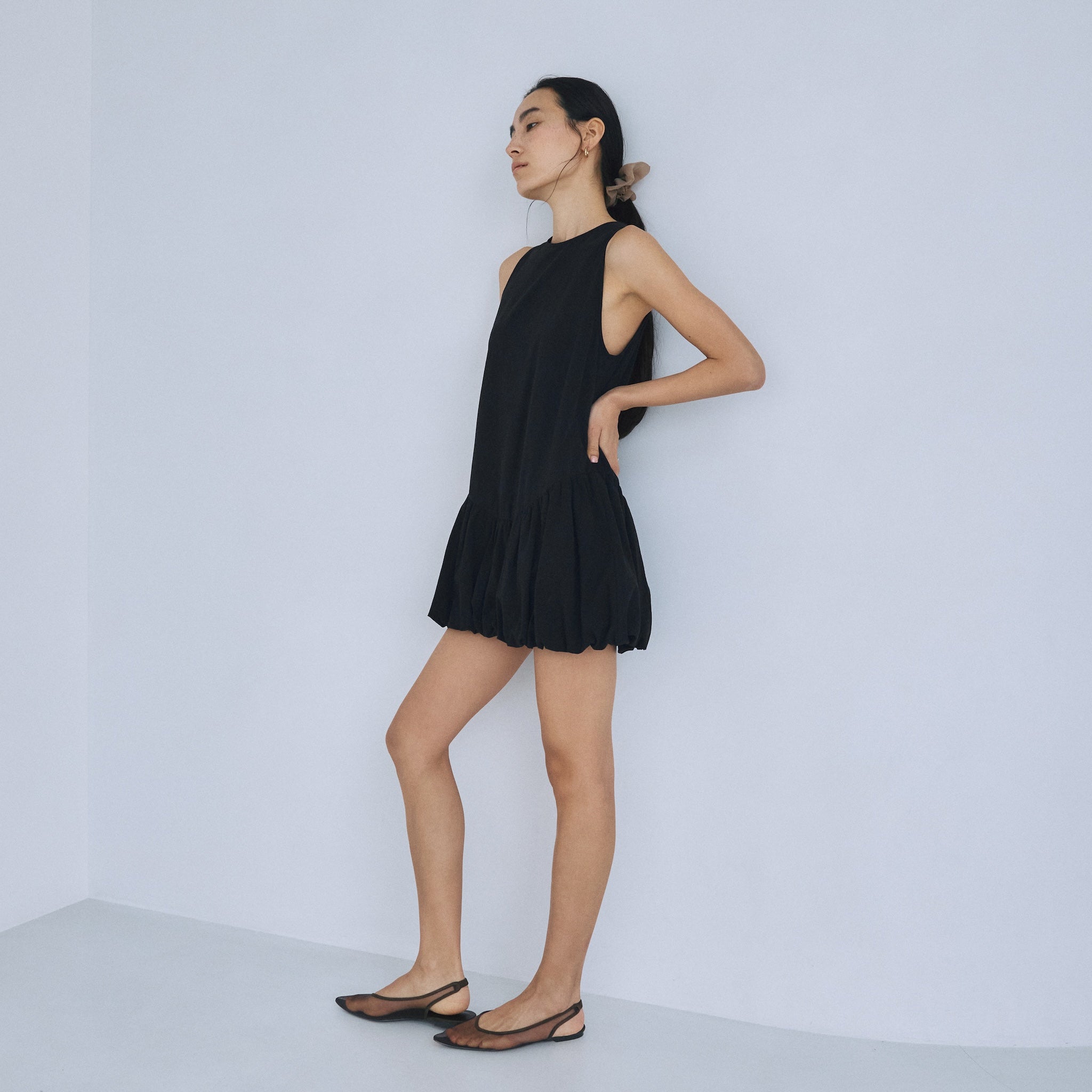 Cotton Wash Balloon Tunic