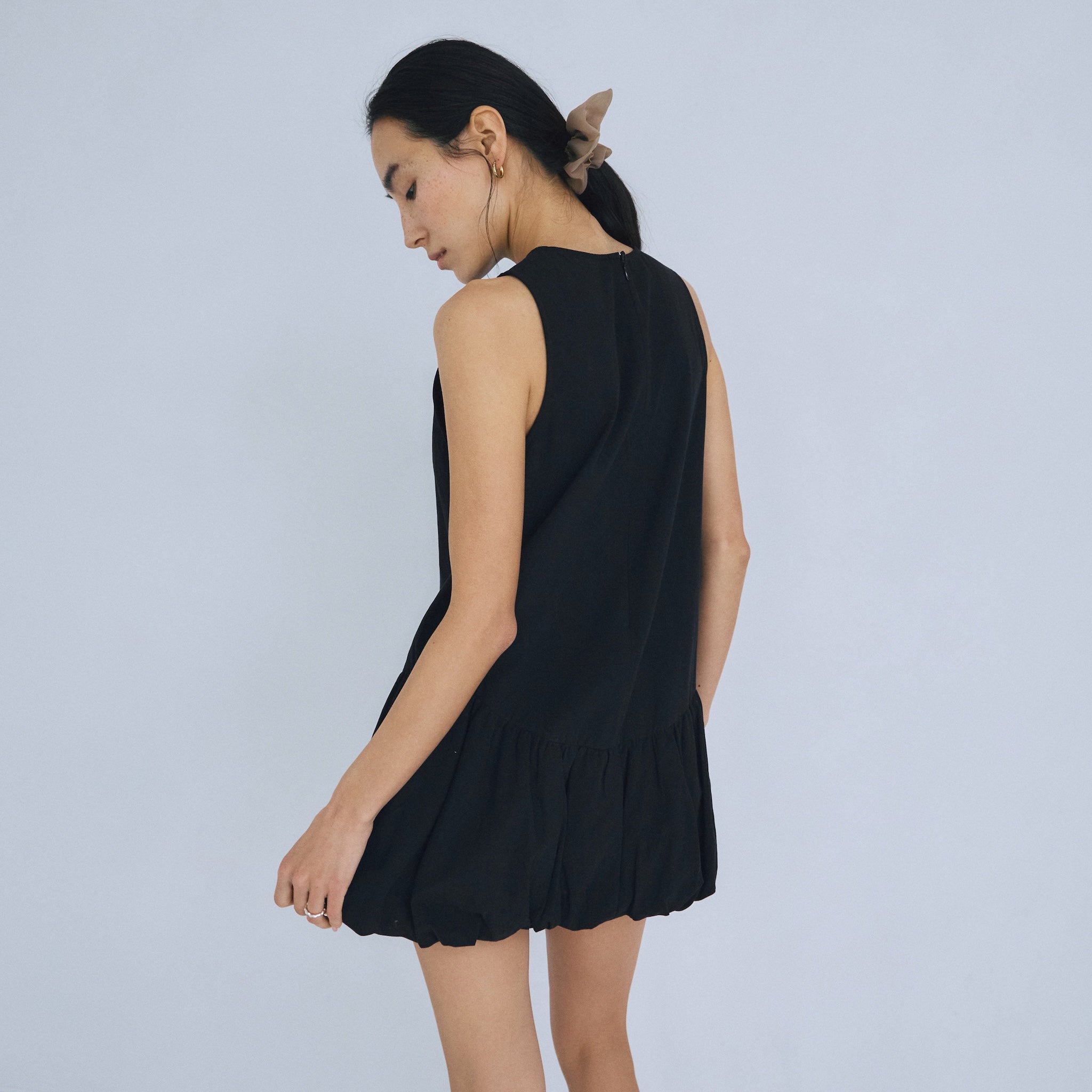 Cotton Wash Balloon Tunic