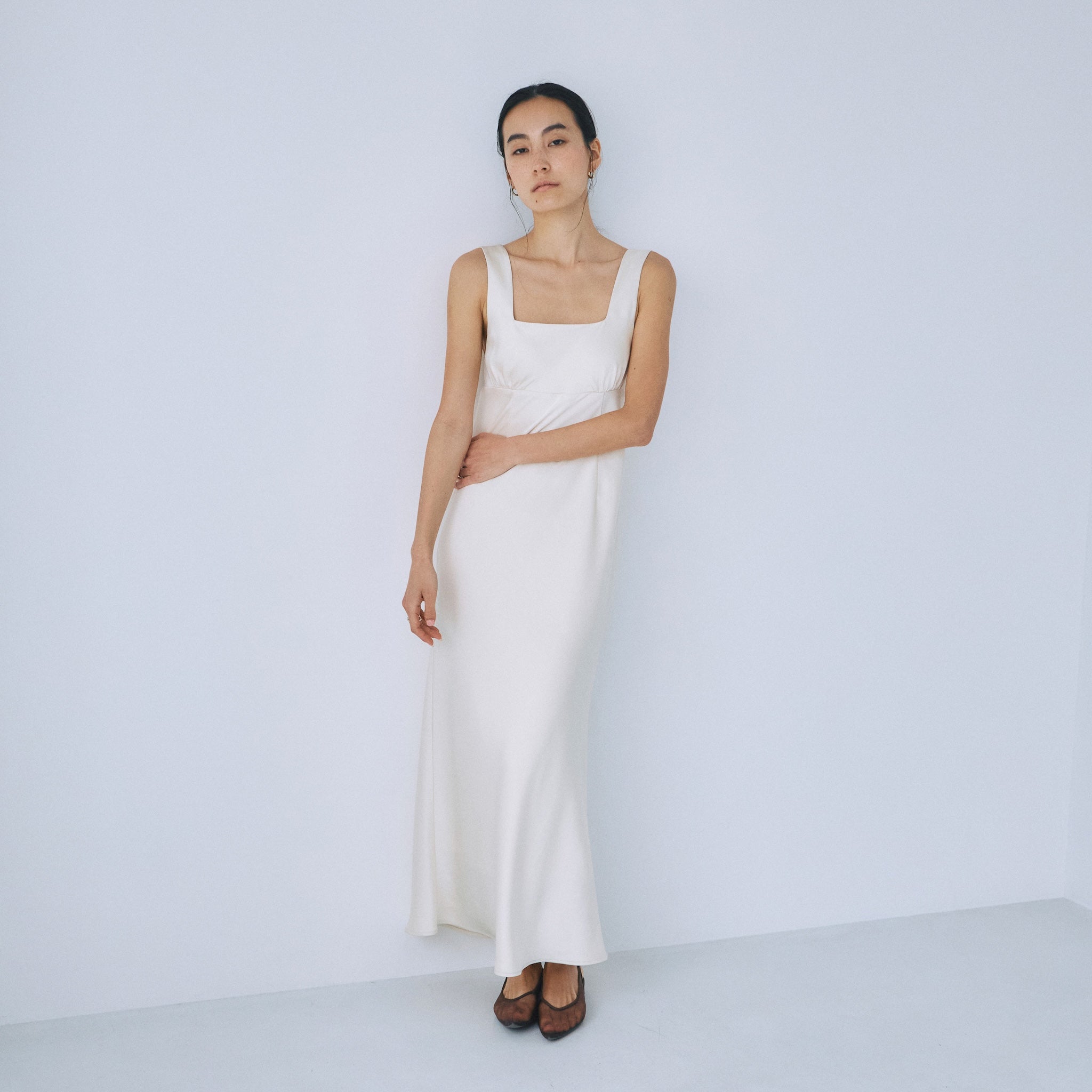 Satinマーメイドラインワンピース