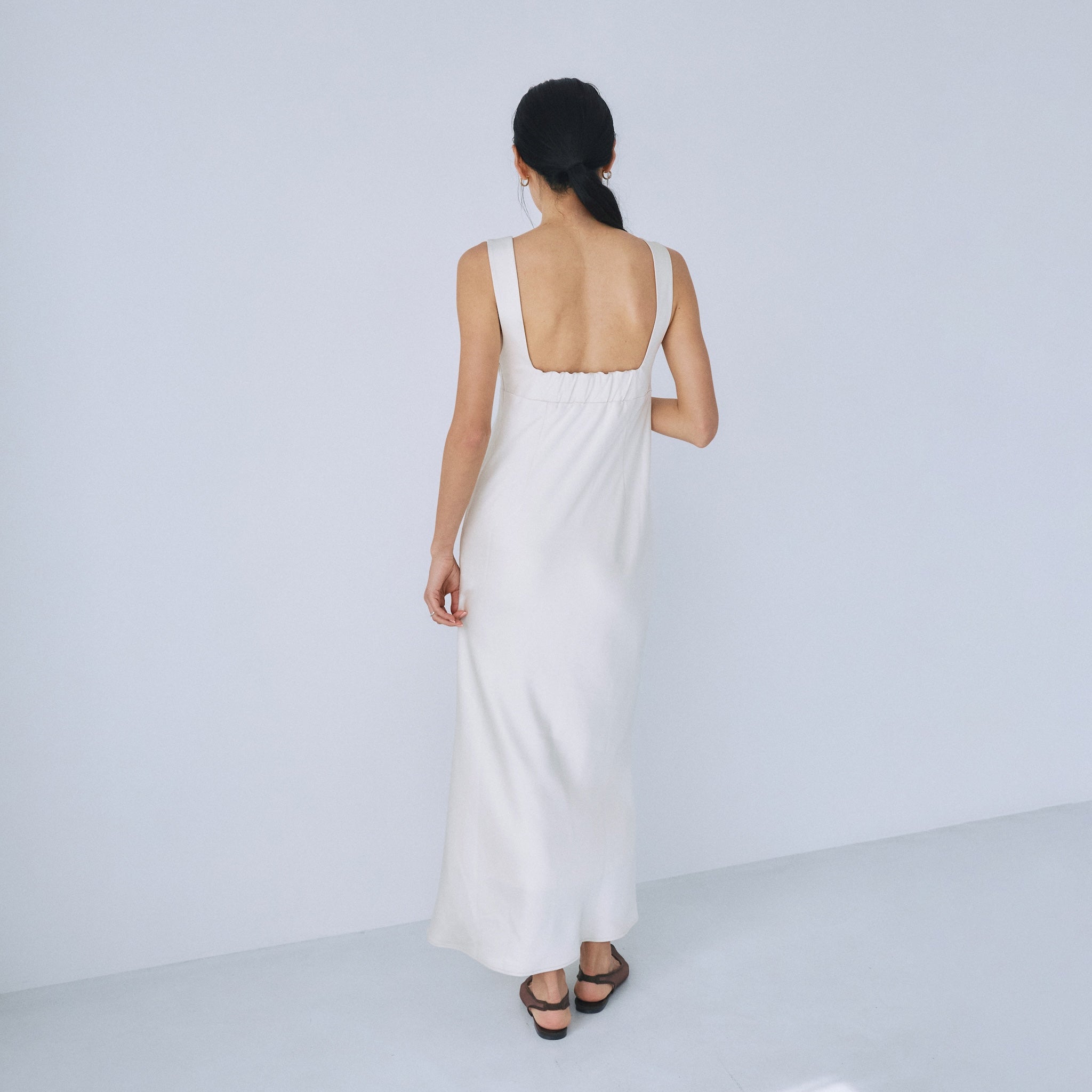 Satinマーメイドラインワンピース