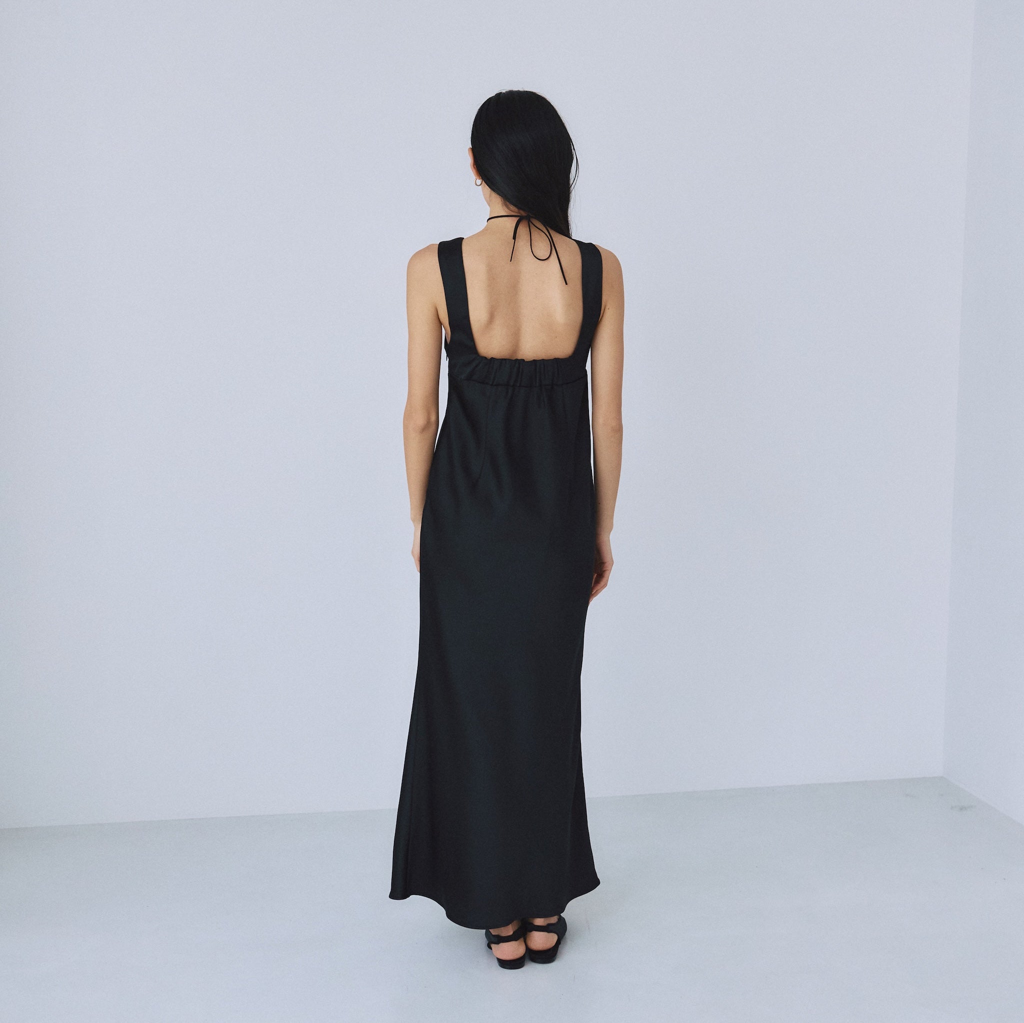 Satinマーメイドラインワンピース