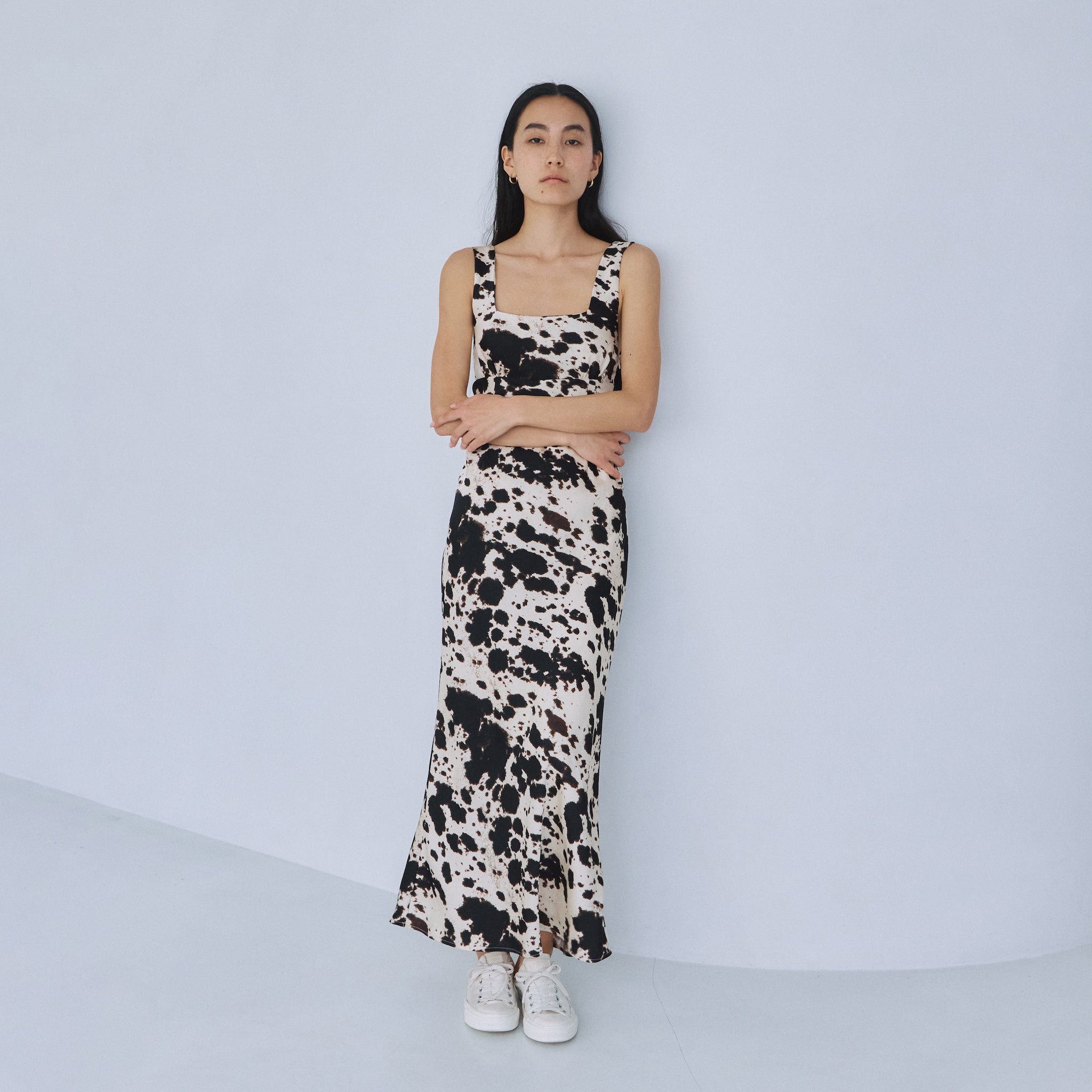 Satinマーメイドラインワンピース