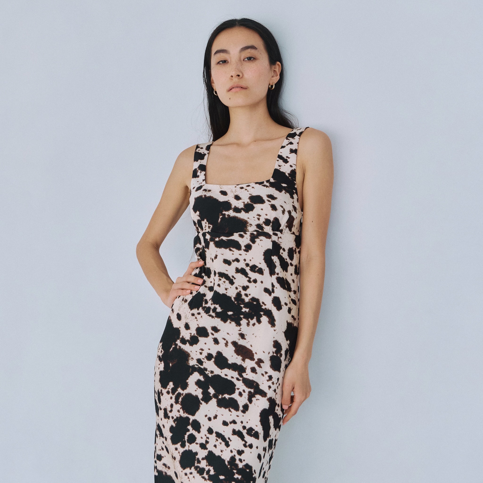 Satinマーメイドラインワンピース