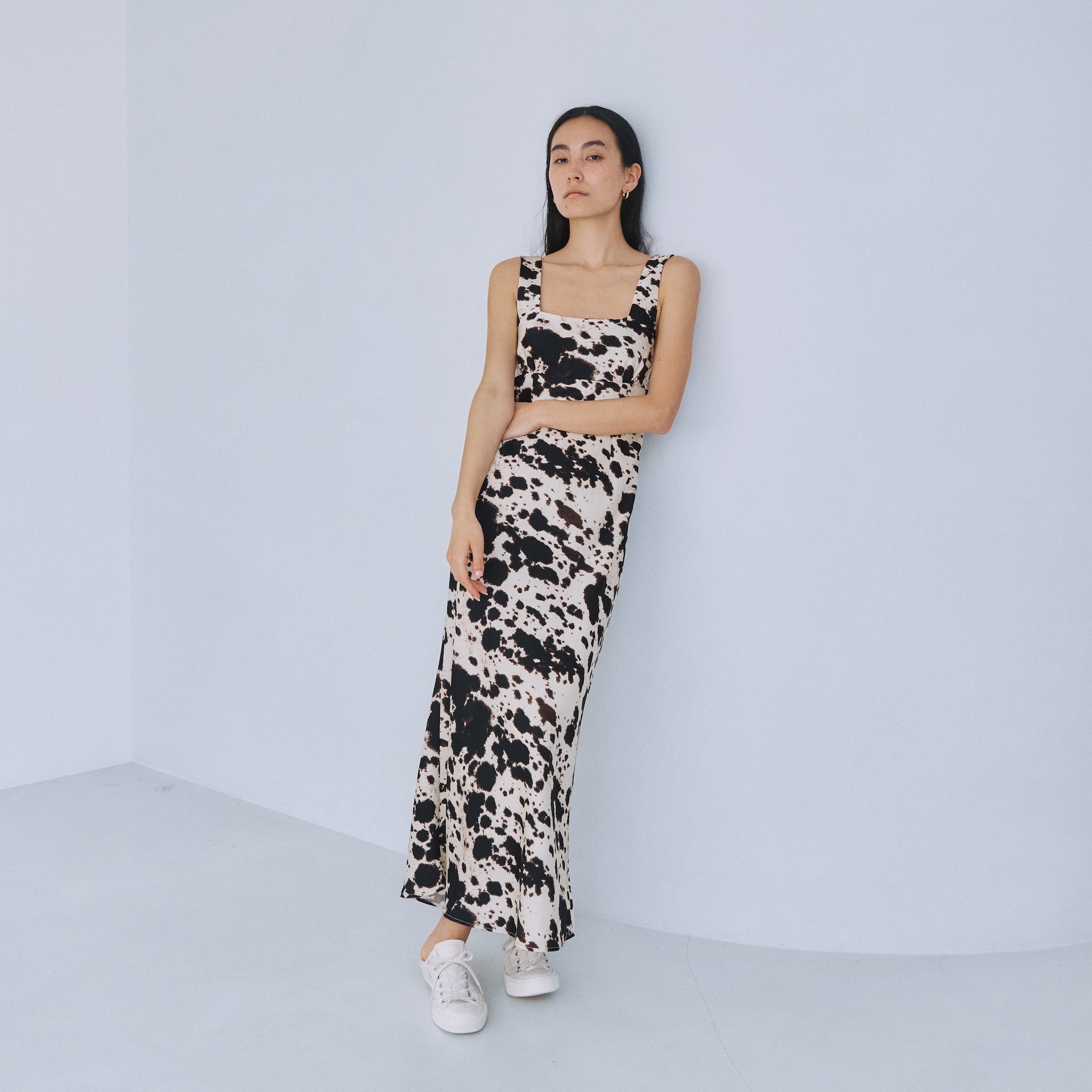 Satinマーメイドラインワンピース