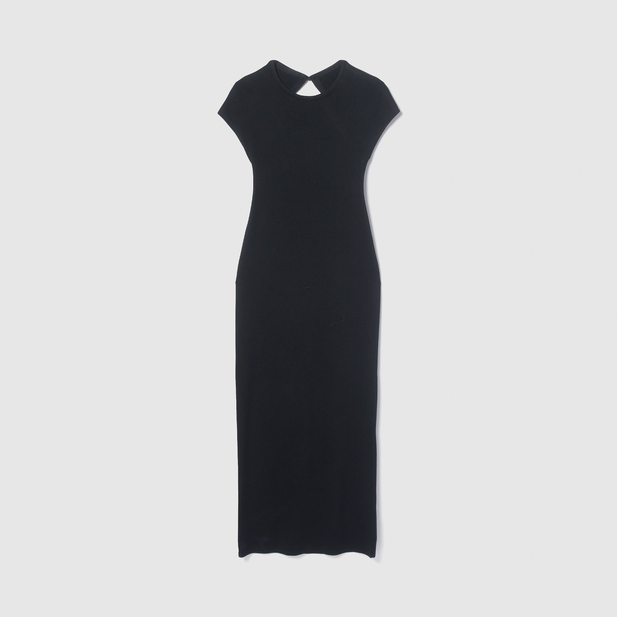 Cup-in Back Hole Knit French Dress