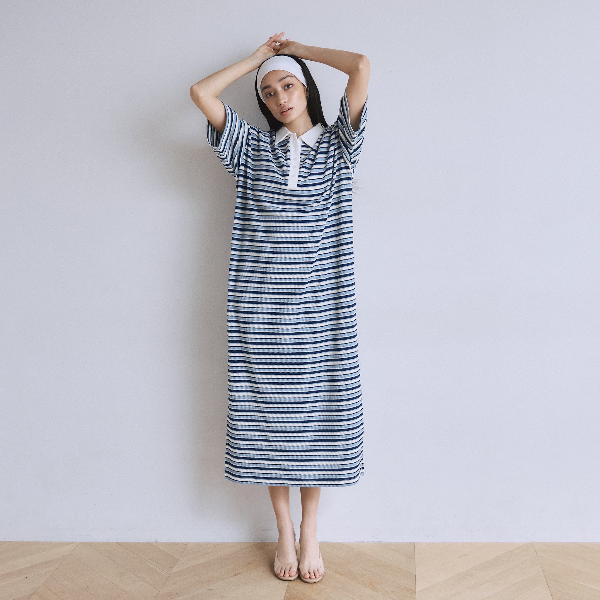 ワッフルボーダーPOLOワンピース