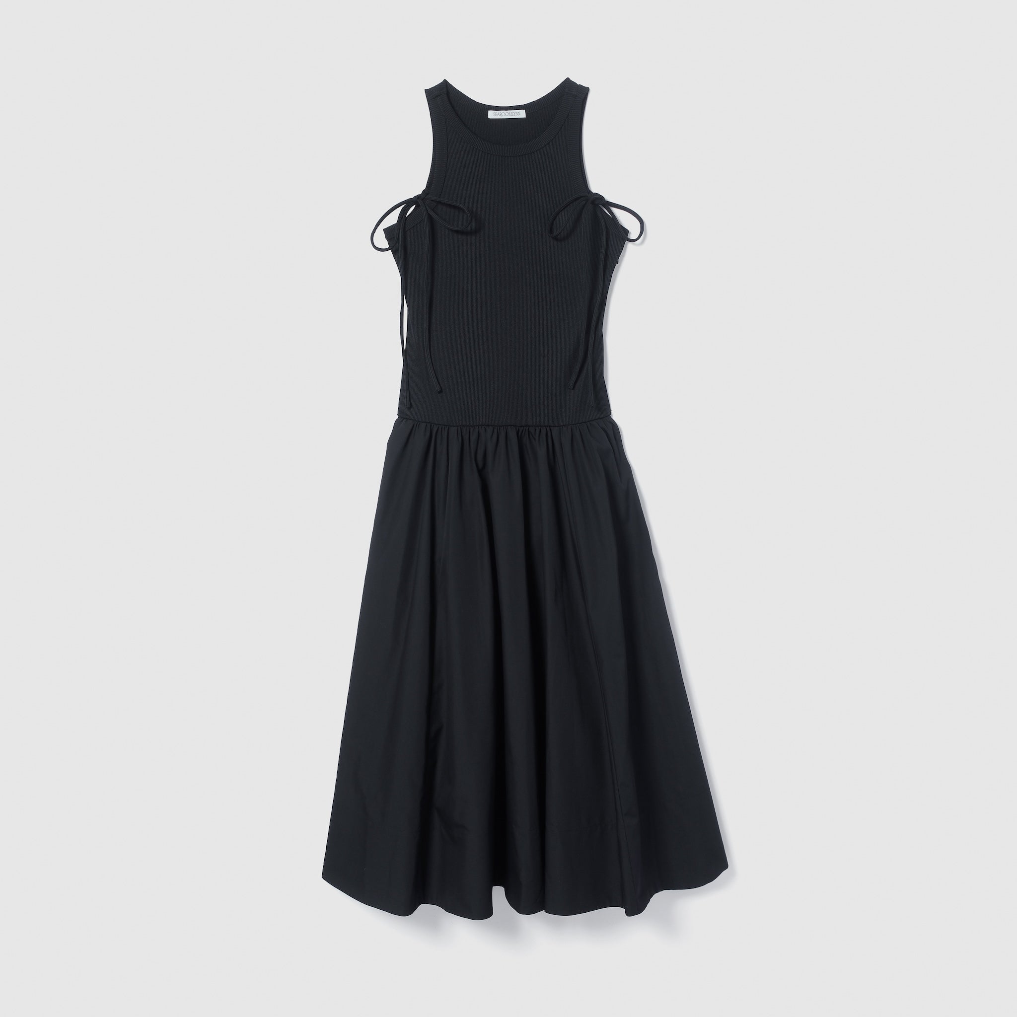 Low-Waist Switching Sleeveless Dress