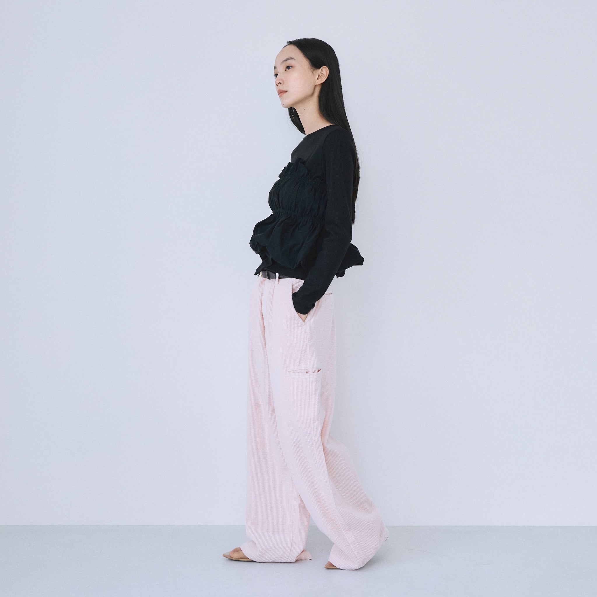 Leg pocket corduroy pants