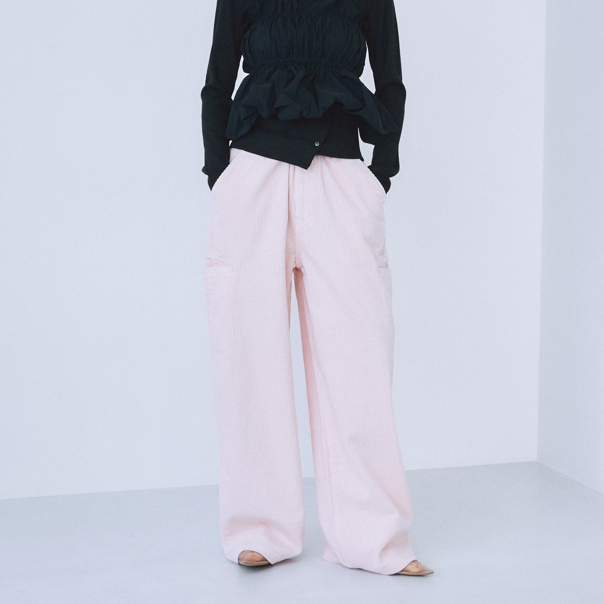 Leg pocket corduroy pants