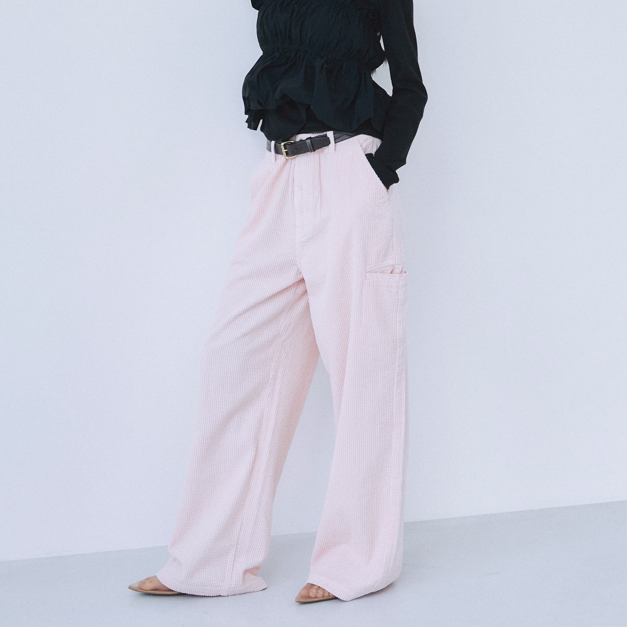 Leg pocket corduroy pants