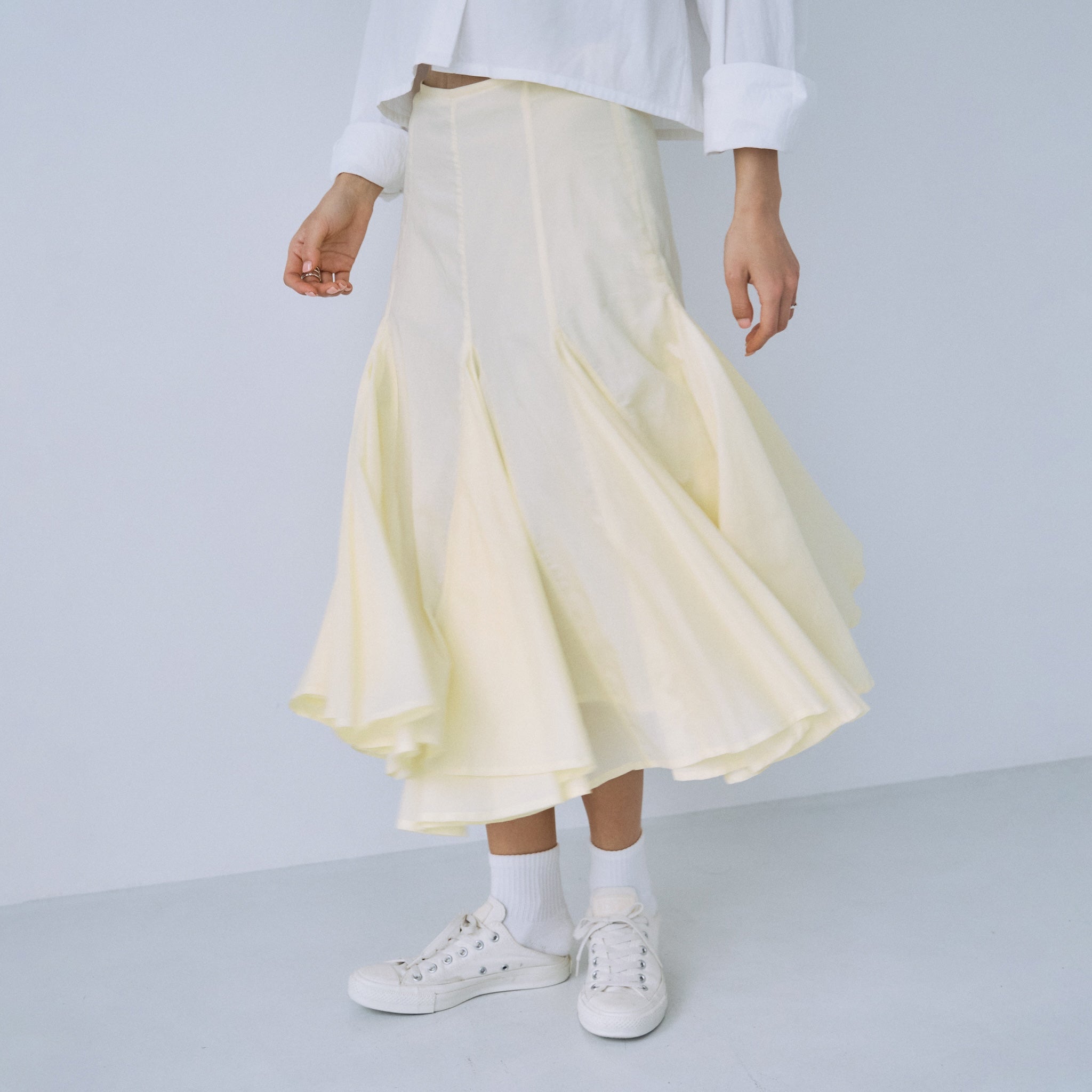 C/voileフレアミディスカート