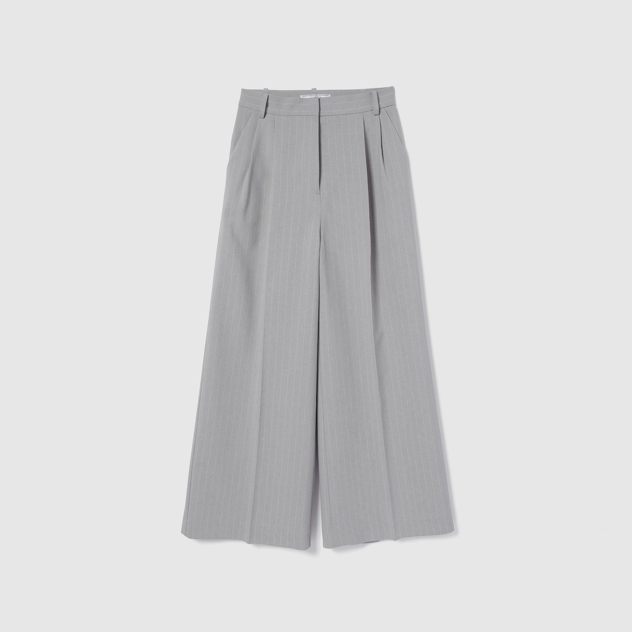 Pinstripe 2-tuck slacks