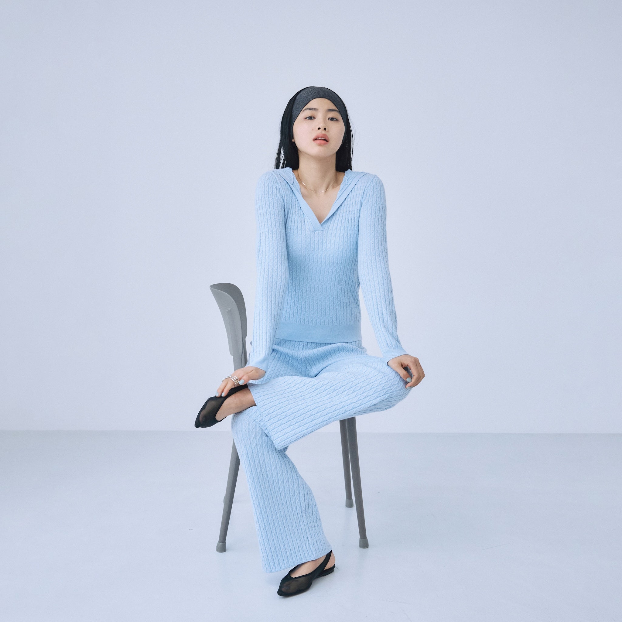 mini cable knit pants