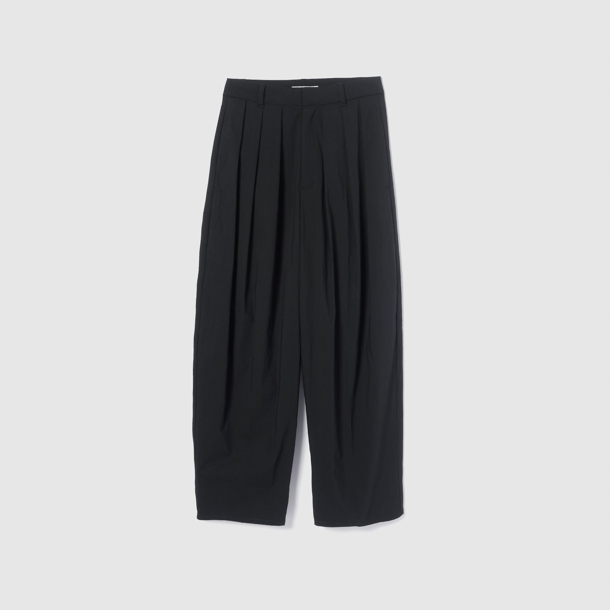 Cotton nylon 3-tuck pants