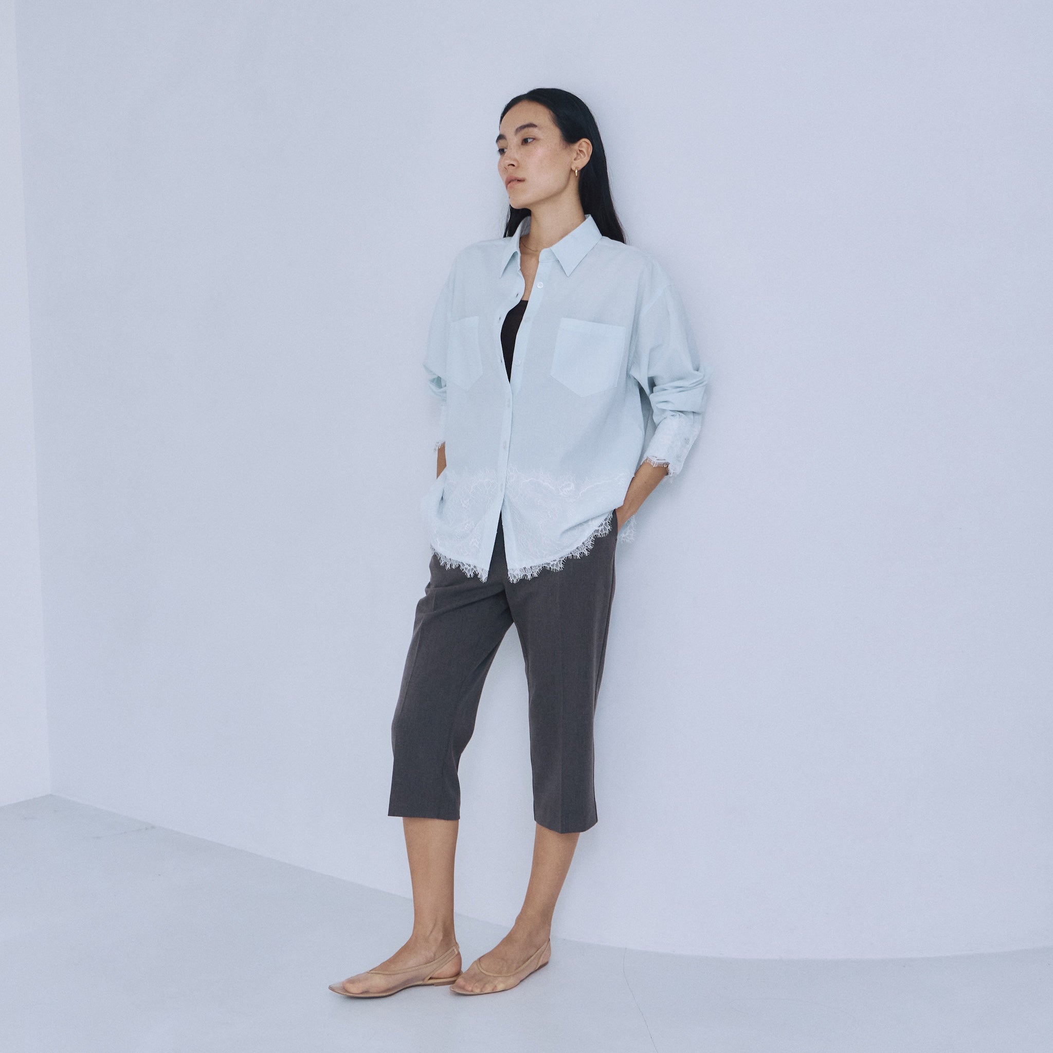 HALFカットスラックス