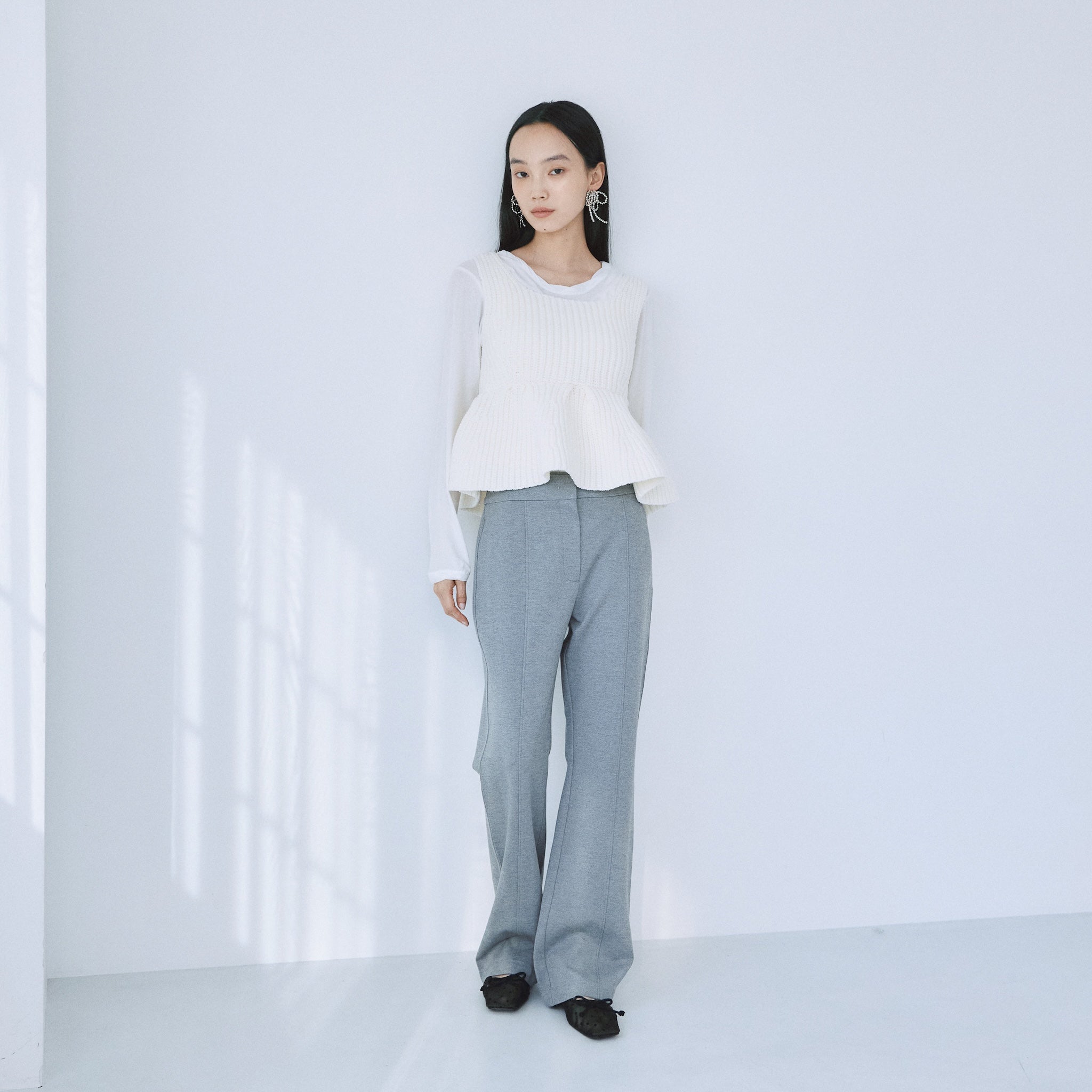 Ponte flare slim pants