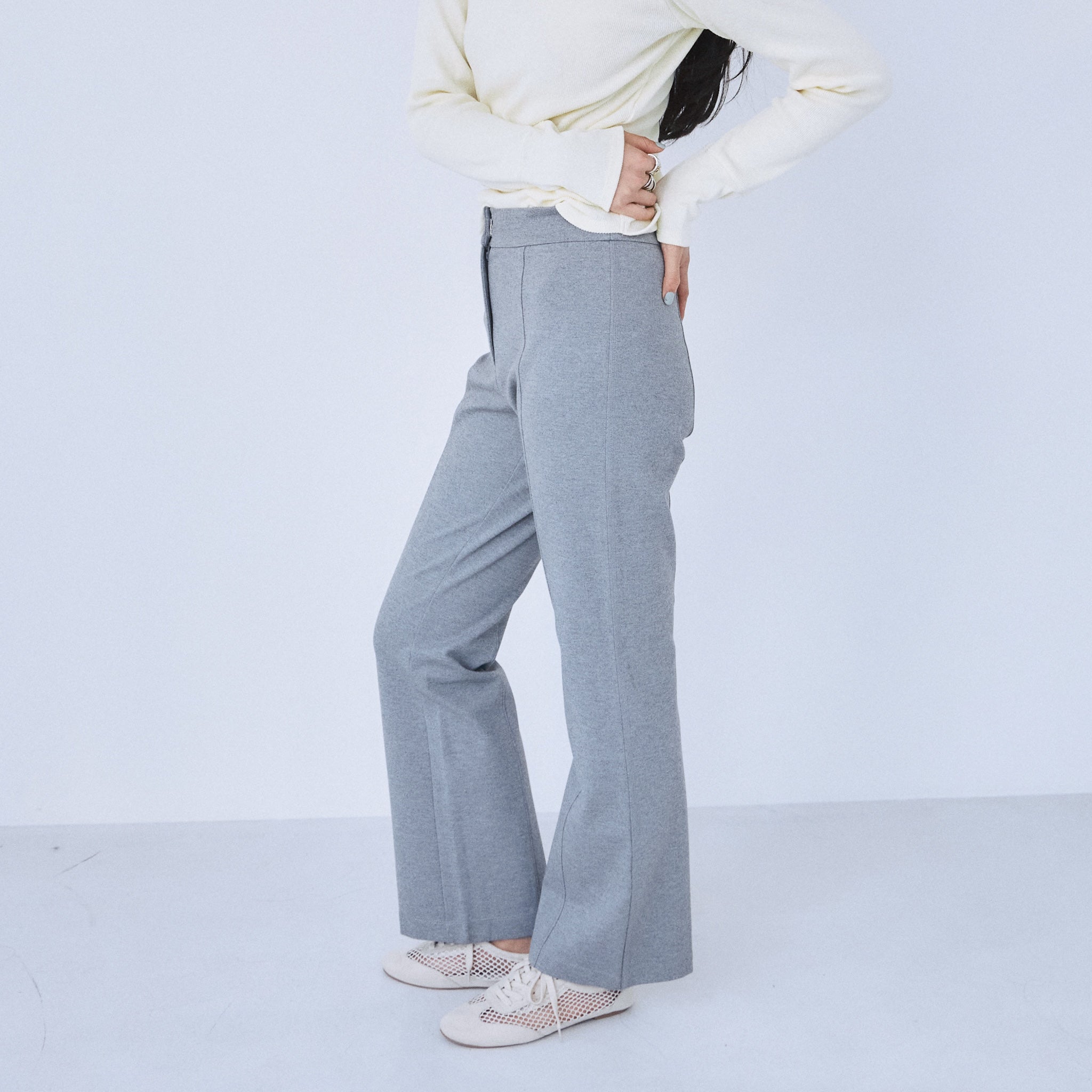 Ponte flare slim pants