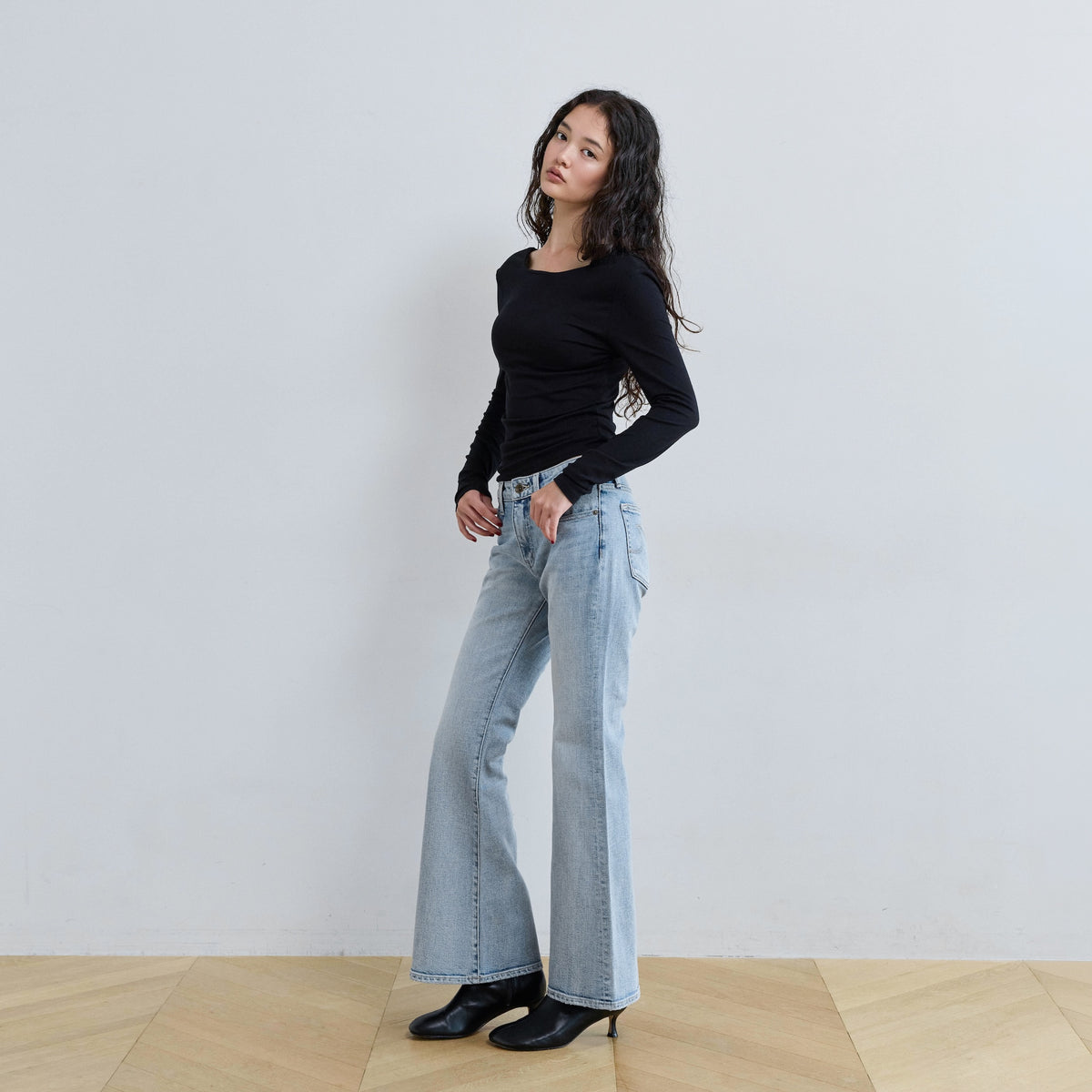 Slimローライズフレア SRN06