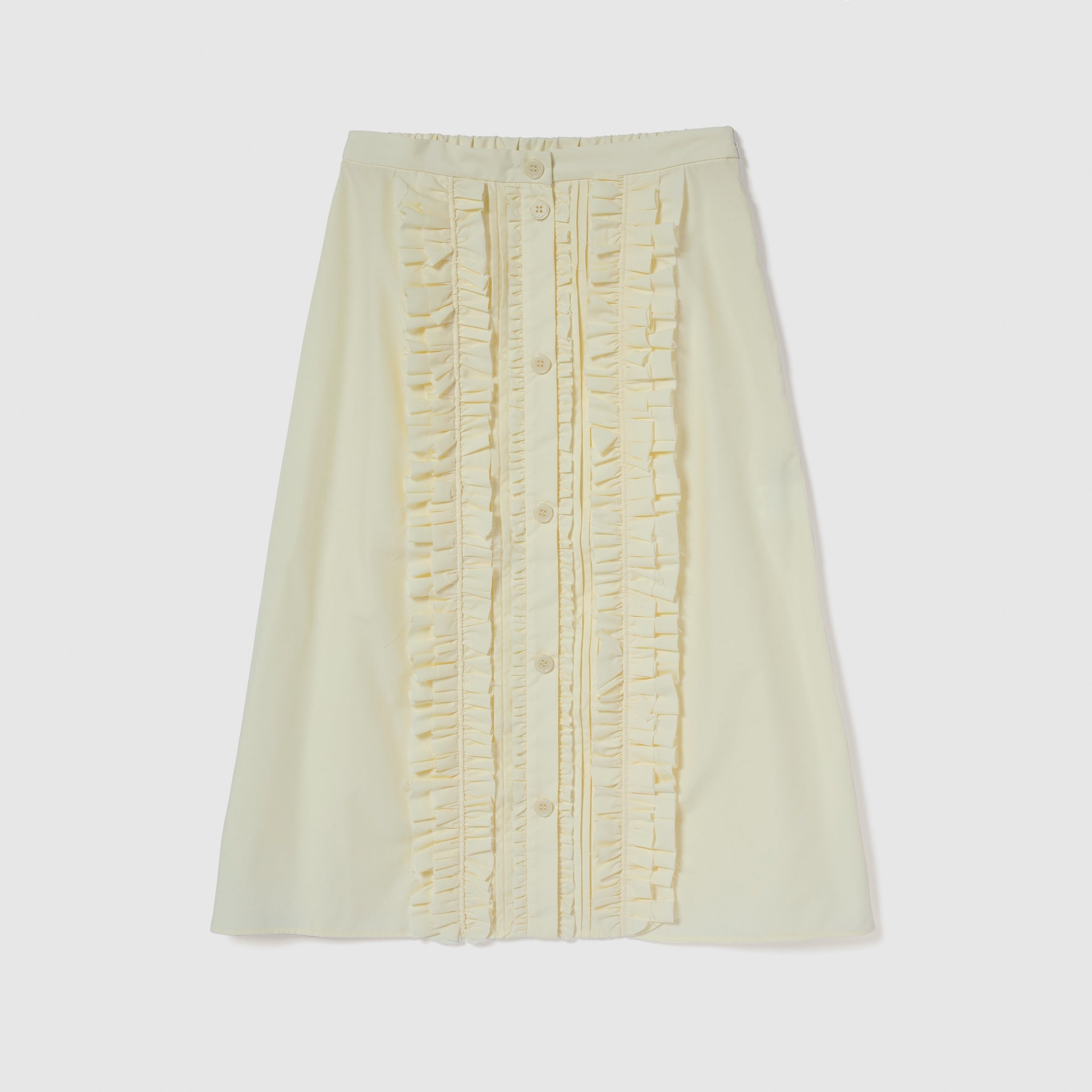 Frill design 2-way midi skirt