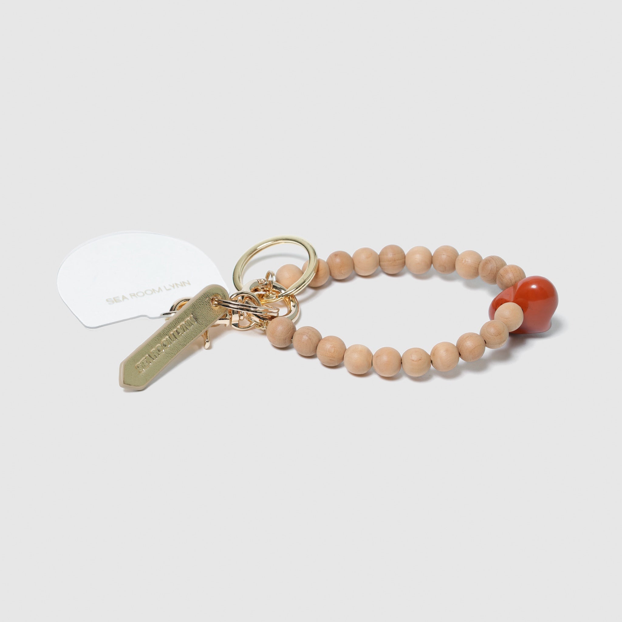 WOOD and NATURAL STONE HAND STRAP