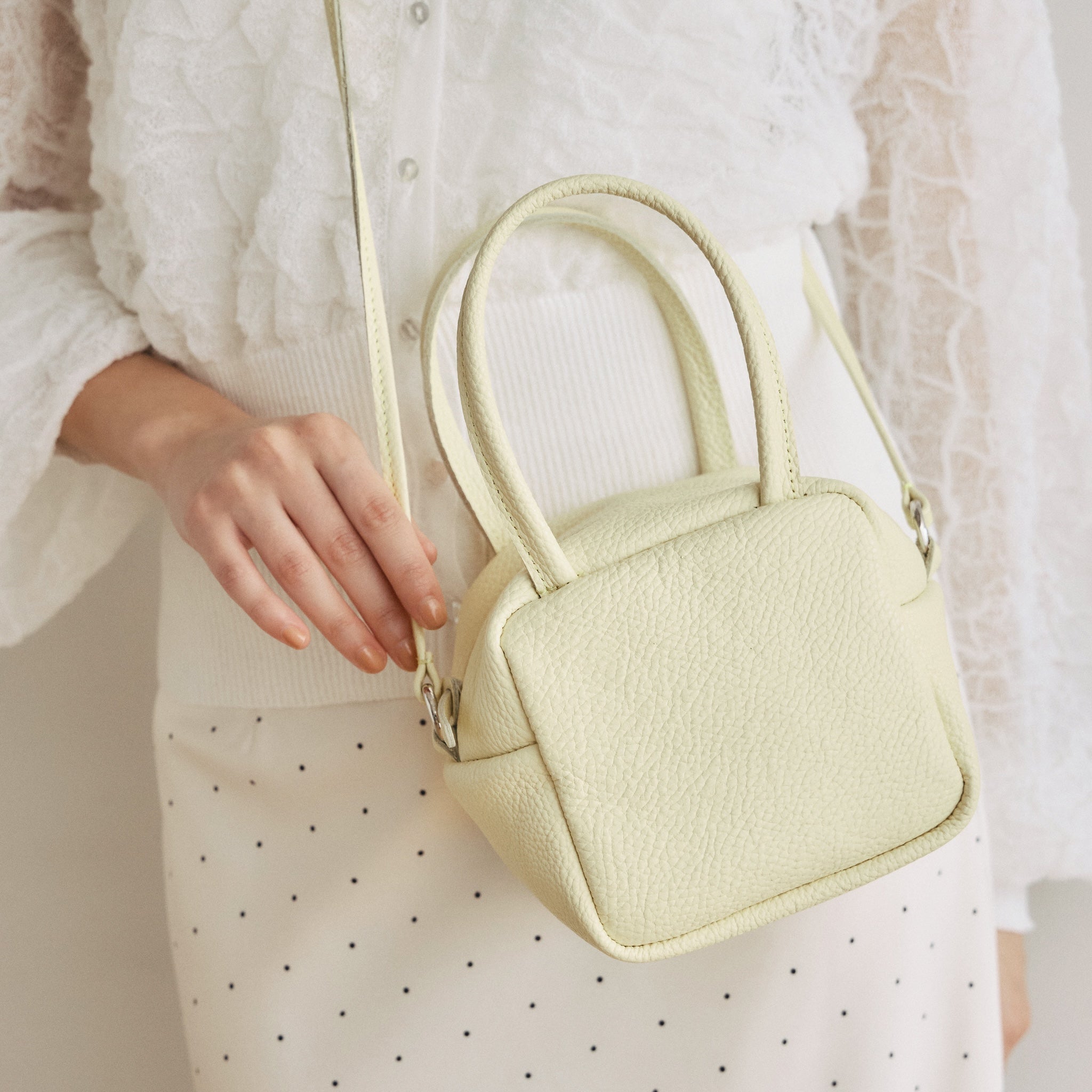 Leather Cube Mini Bag