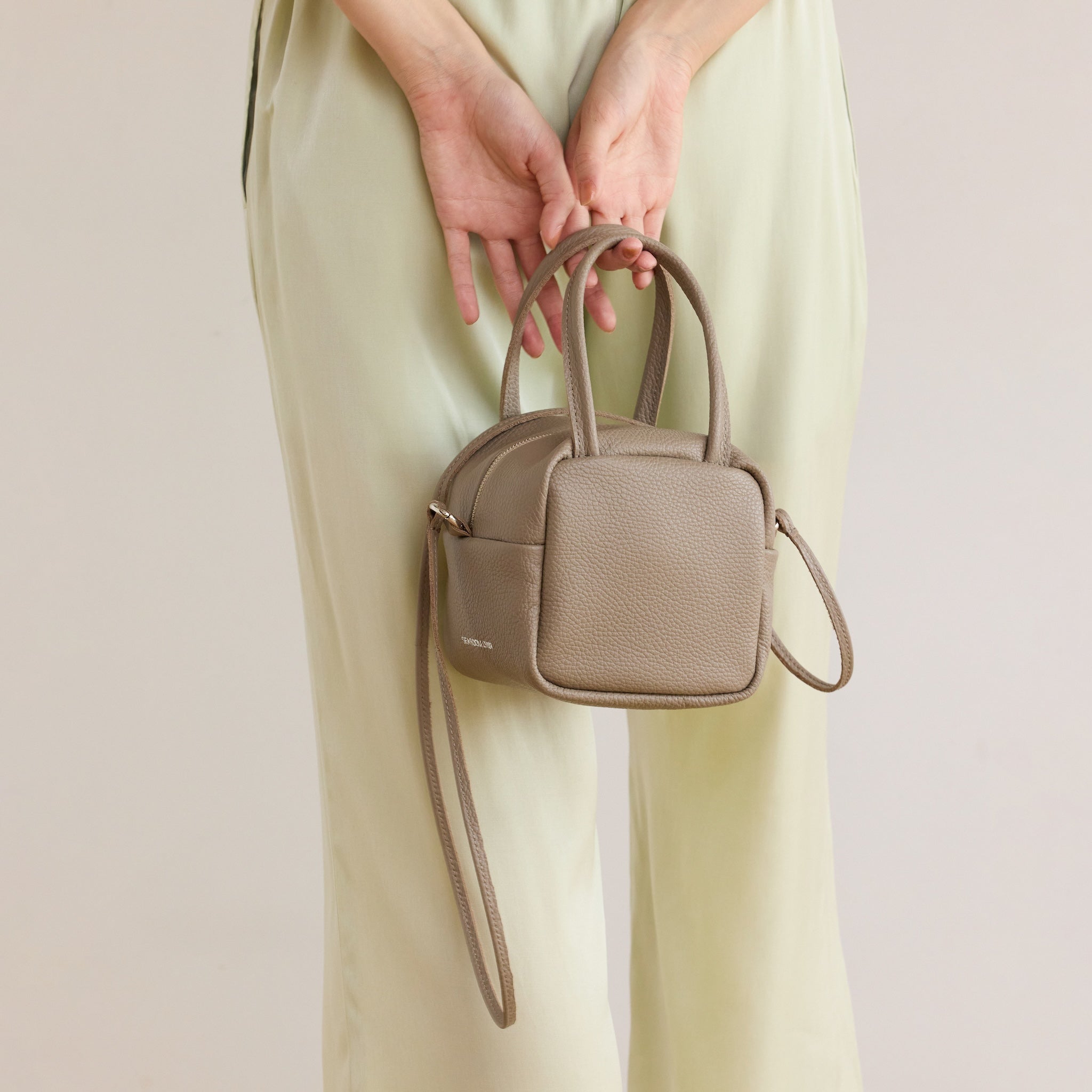 Leather Cube Mini Bag