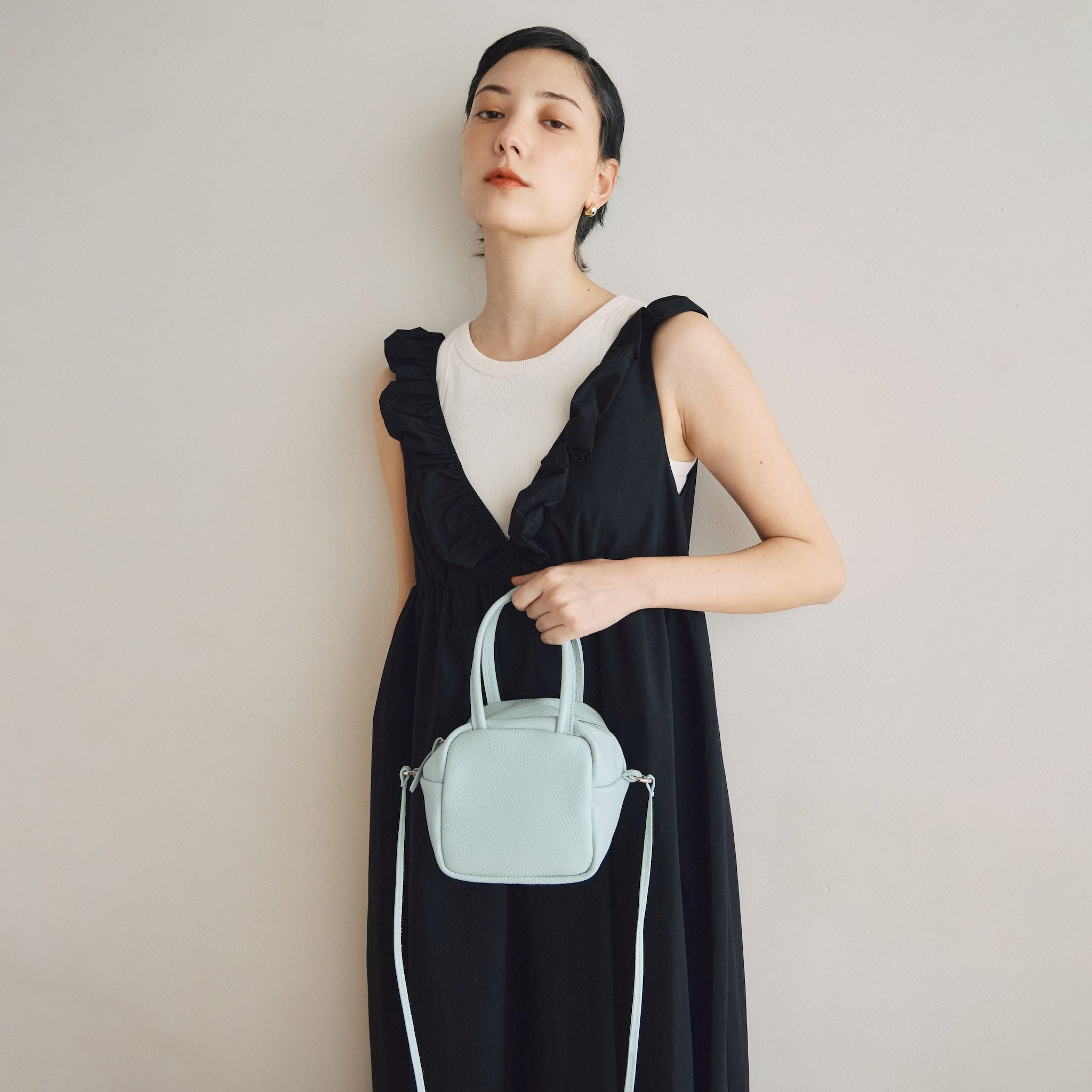 Leather Cube Mini Bag