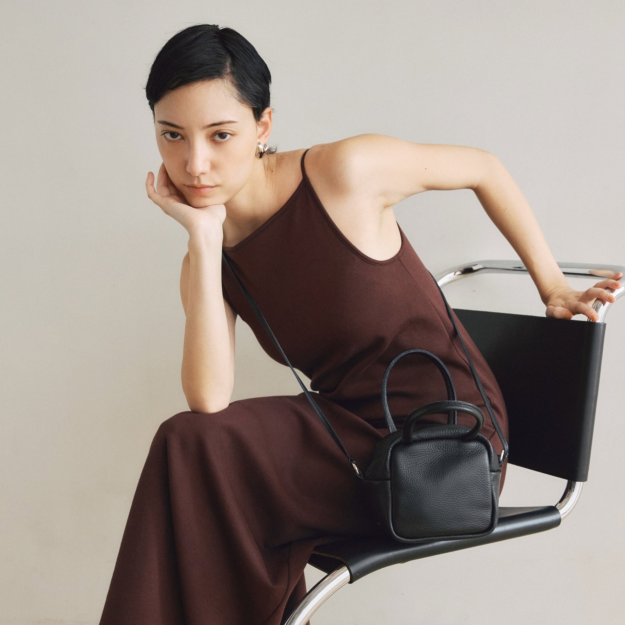 Leather Cube Mini Bag