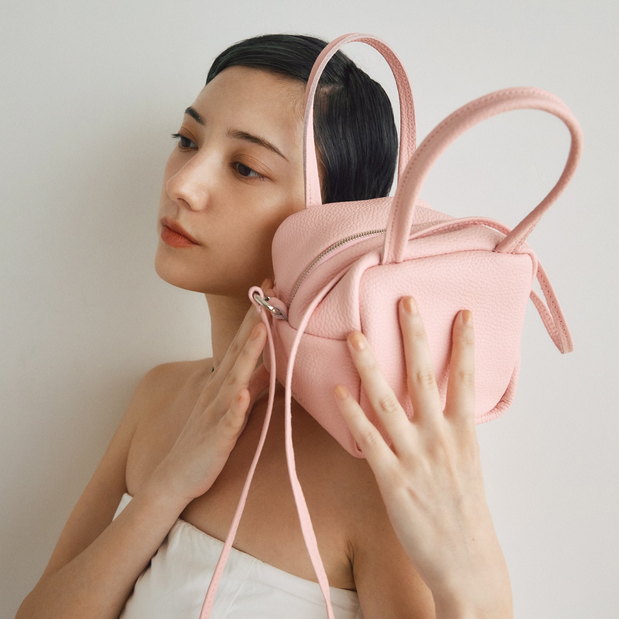 Leather Cube Mini Bag