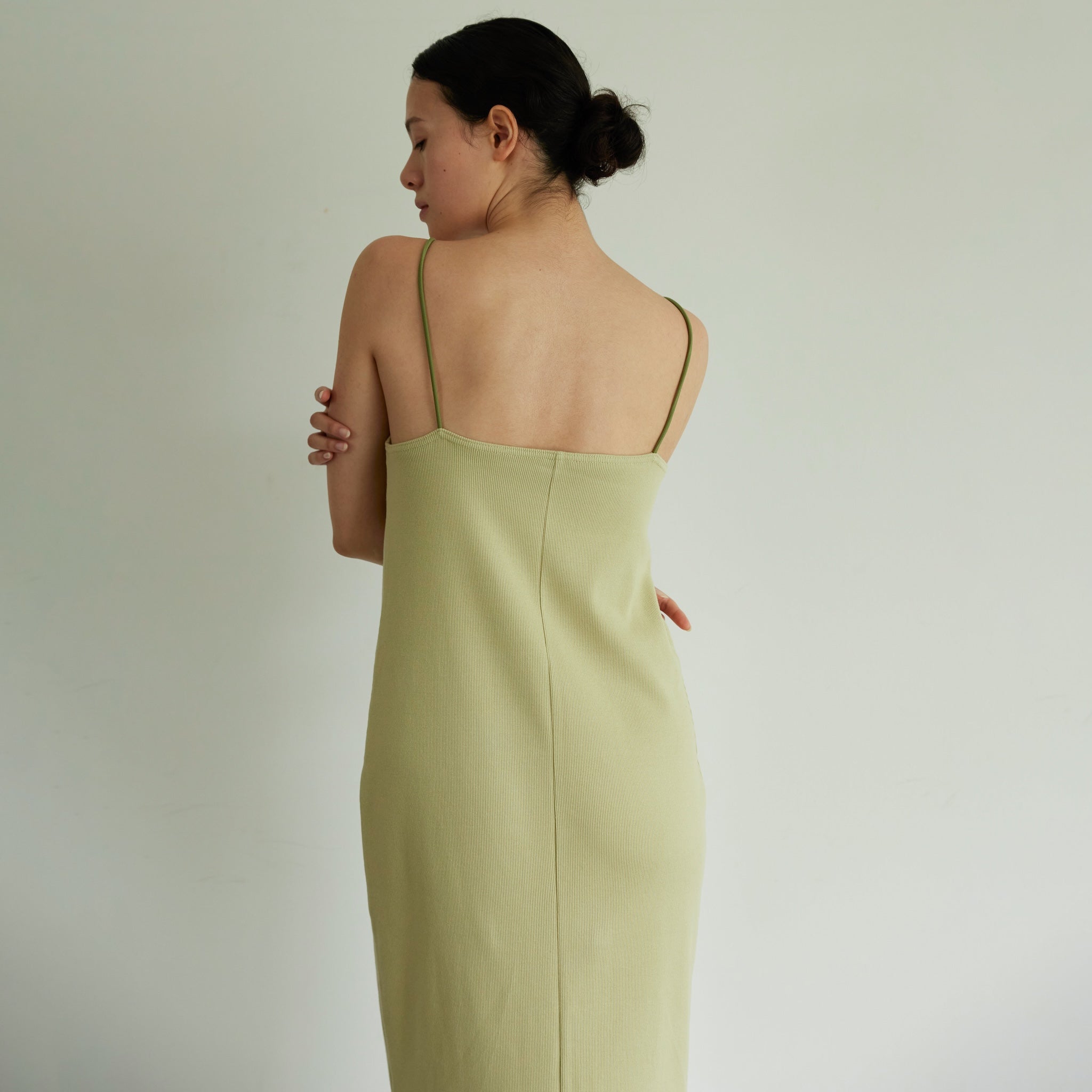 Padded RIB mermaid V-cut cami dress