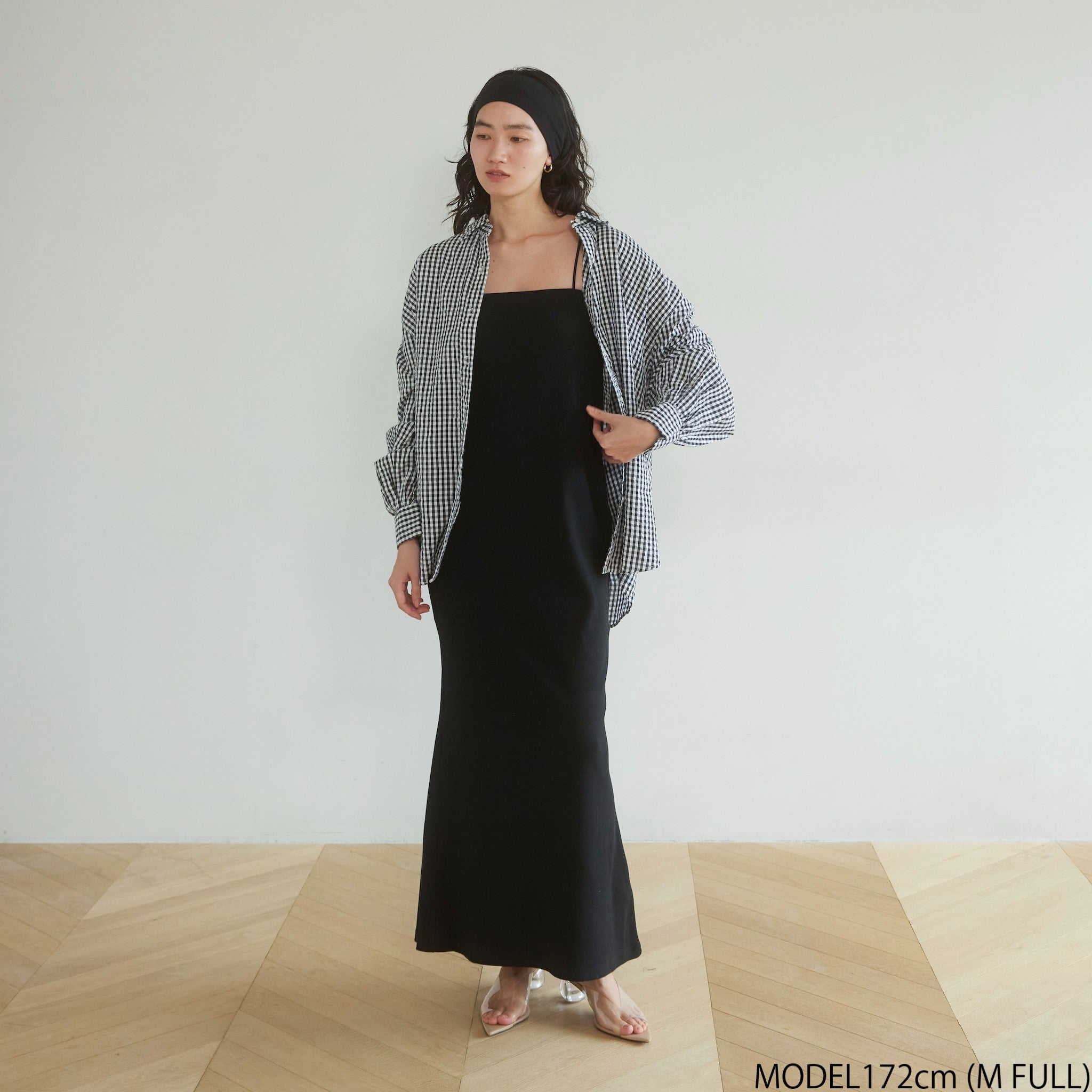 Padded RIB mermaid line dress