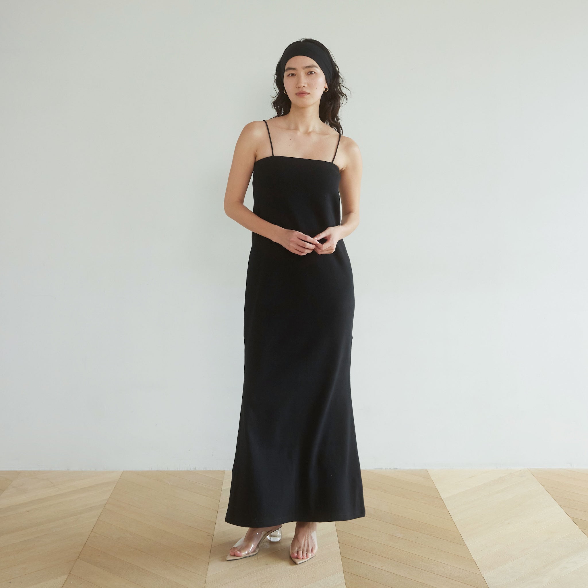 Padded RIB mermaid line dress