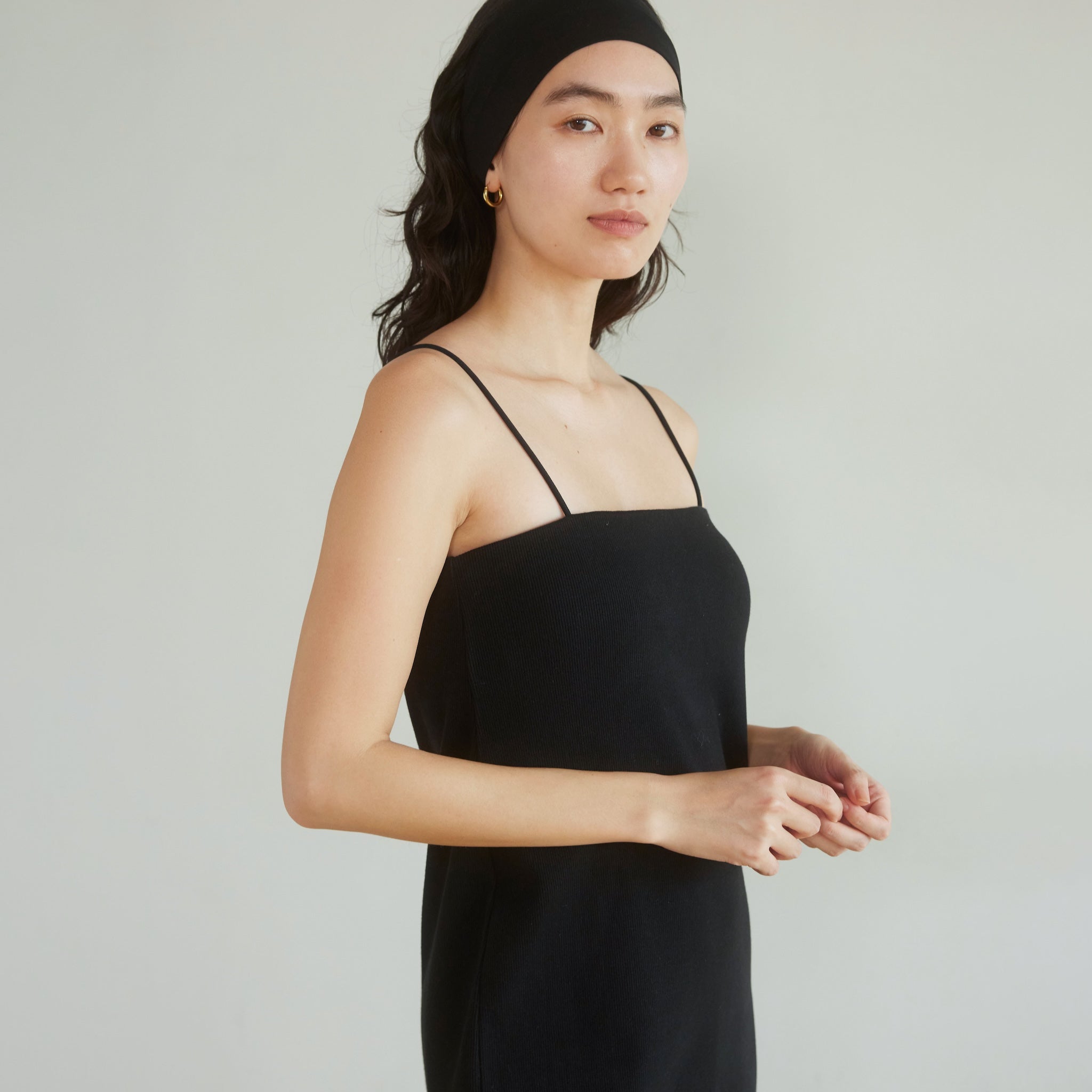 Padded RIB mermaid line dress