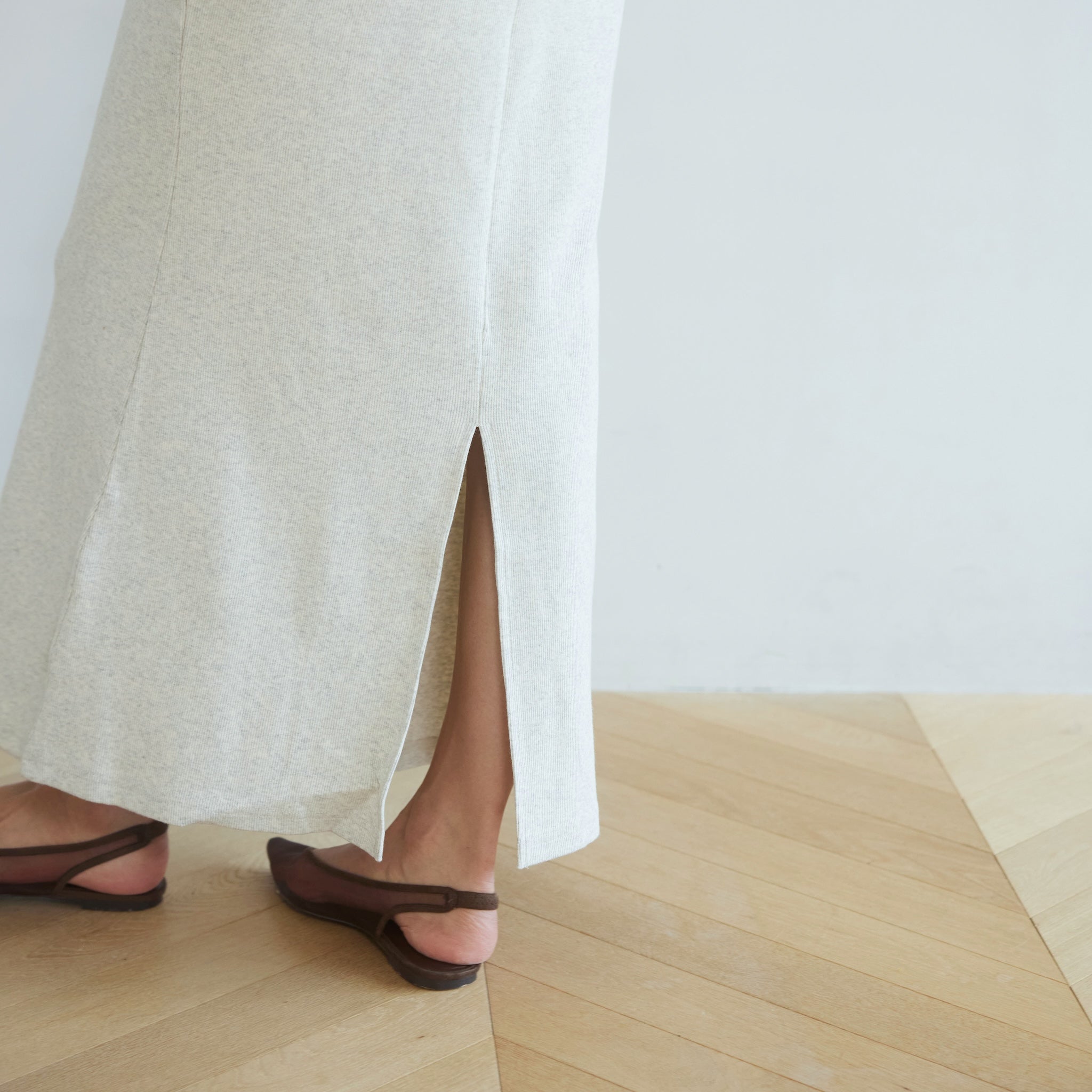 Padded RIB mermaid line dress