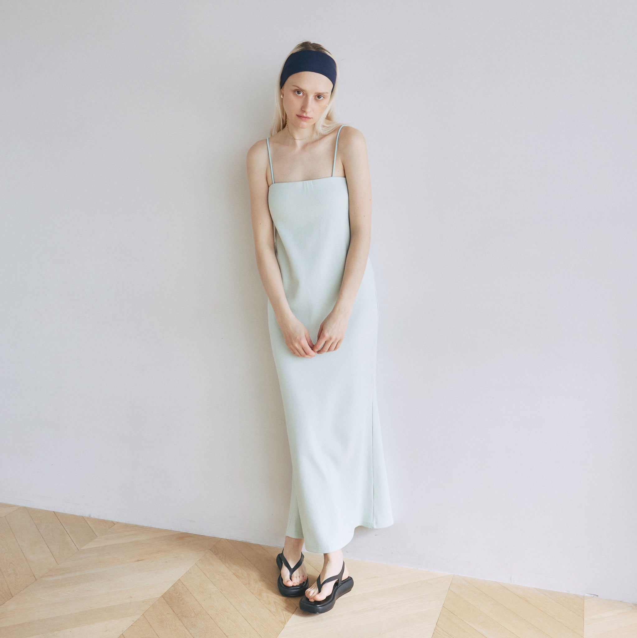 Padded RIB mermaid line dress