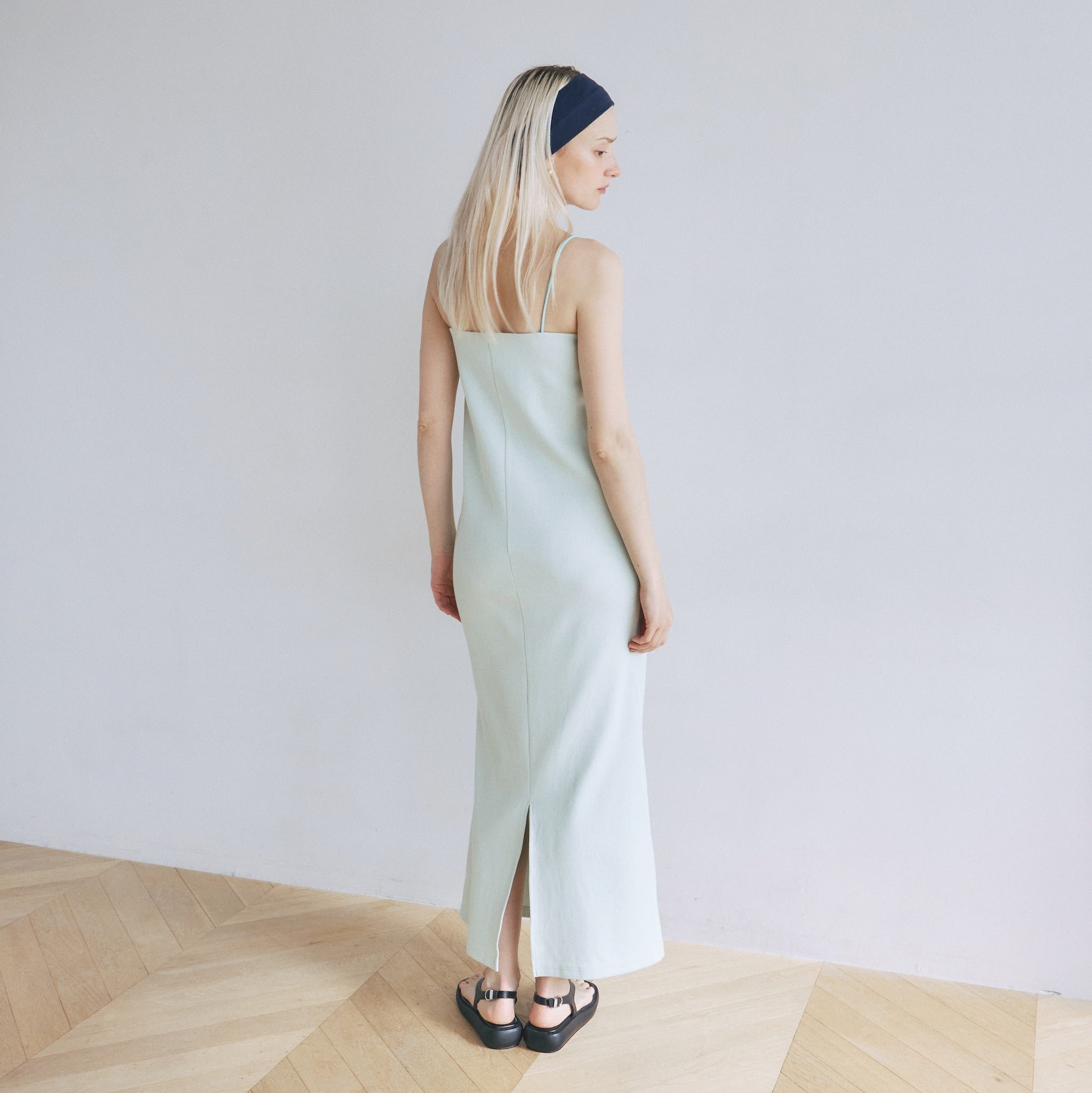Padded RIB mermaid line dress