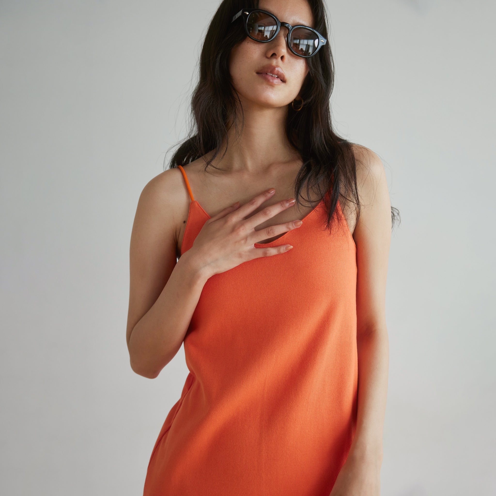 Padded RIB mermaid V-cut cami dress