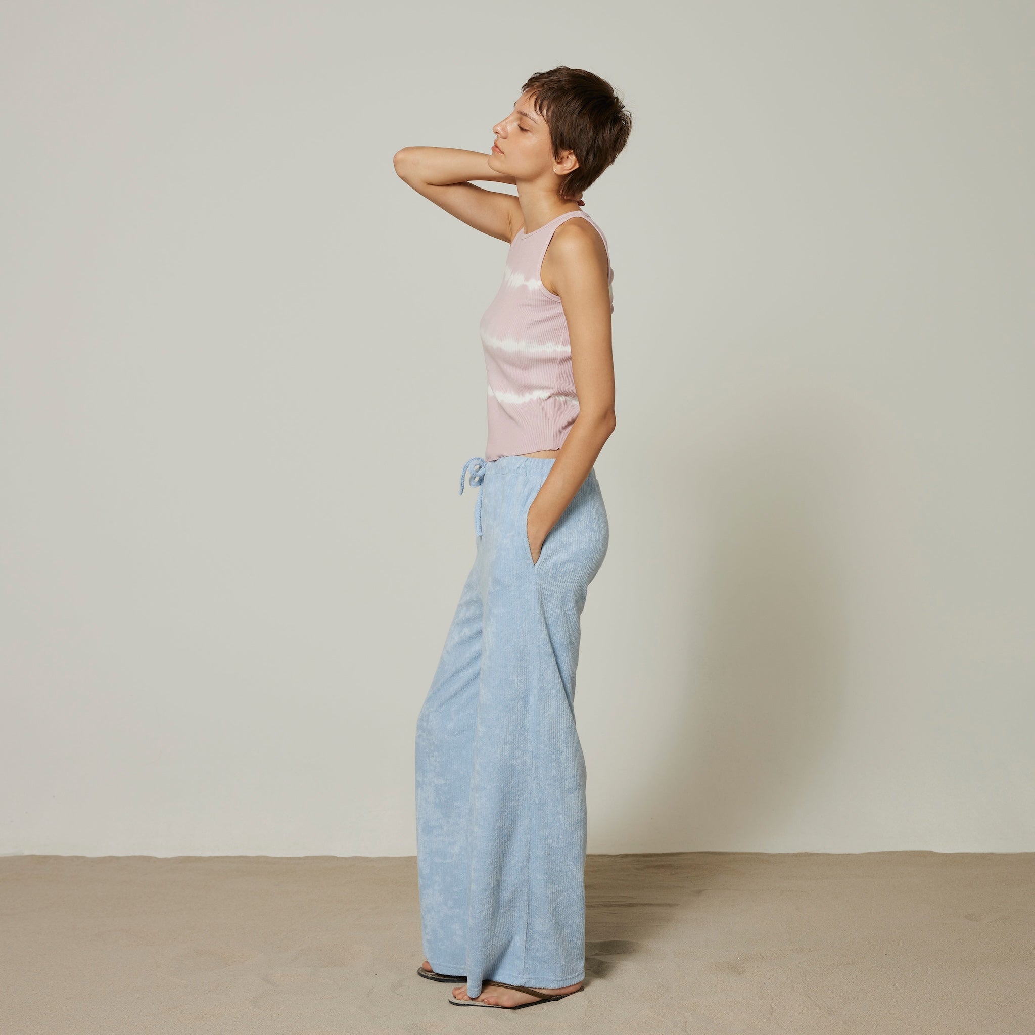 Ripple pile easy pants