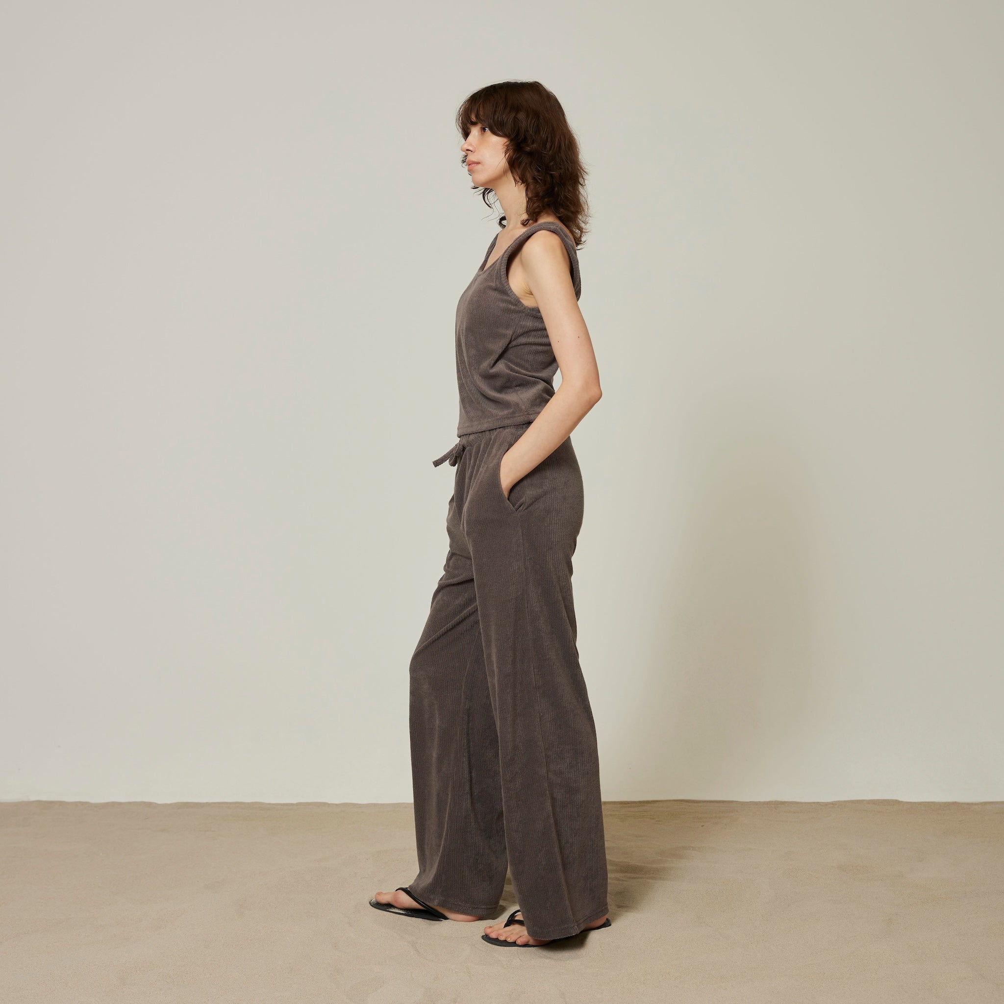 Ripple pile easy pants