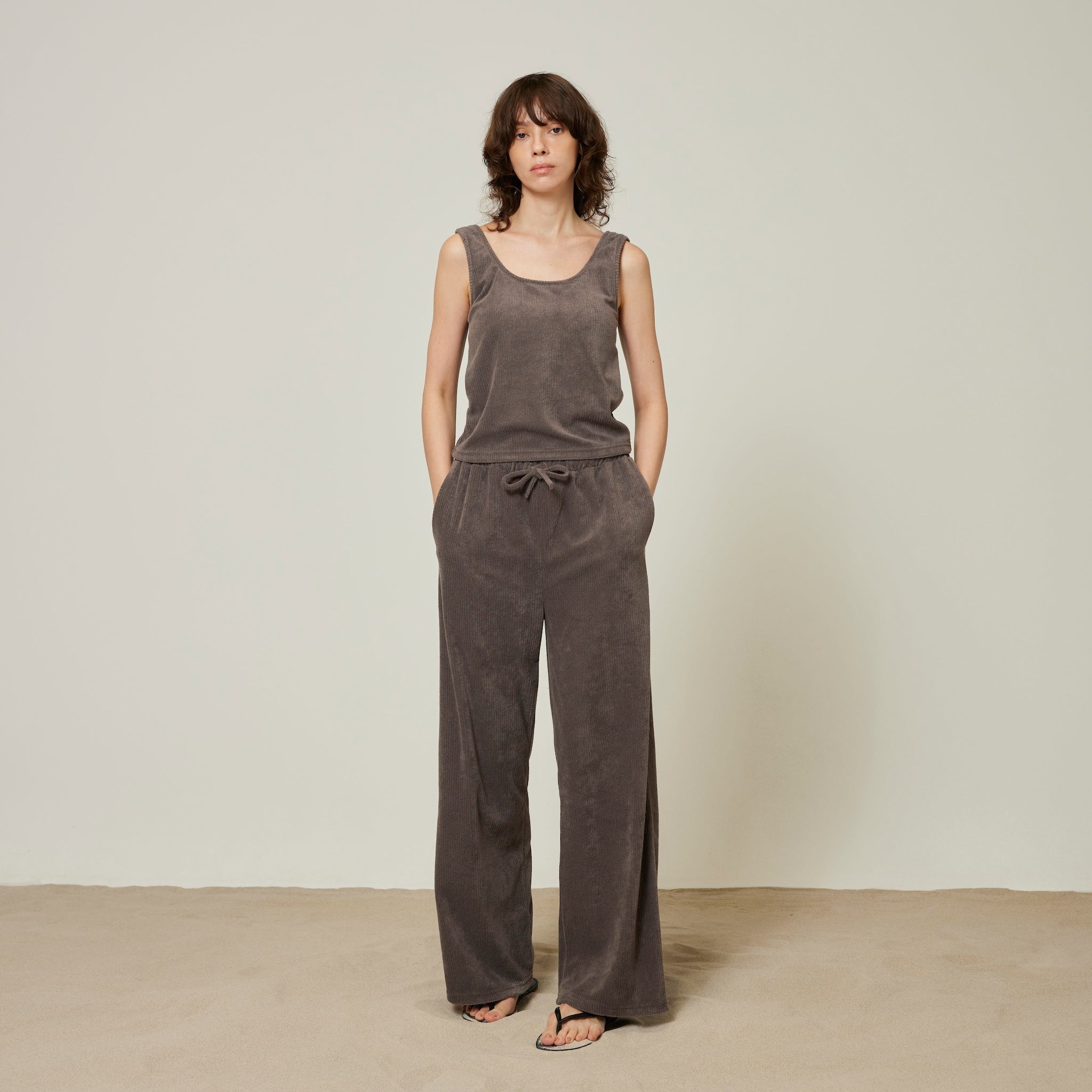 Ripple pile easy pants