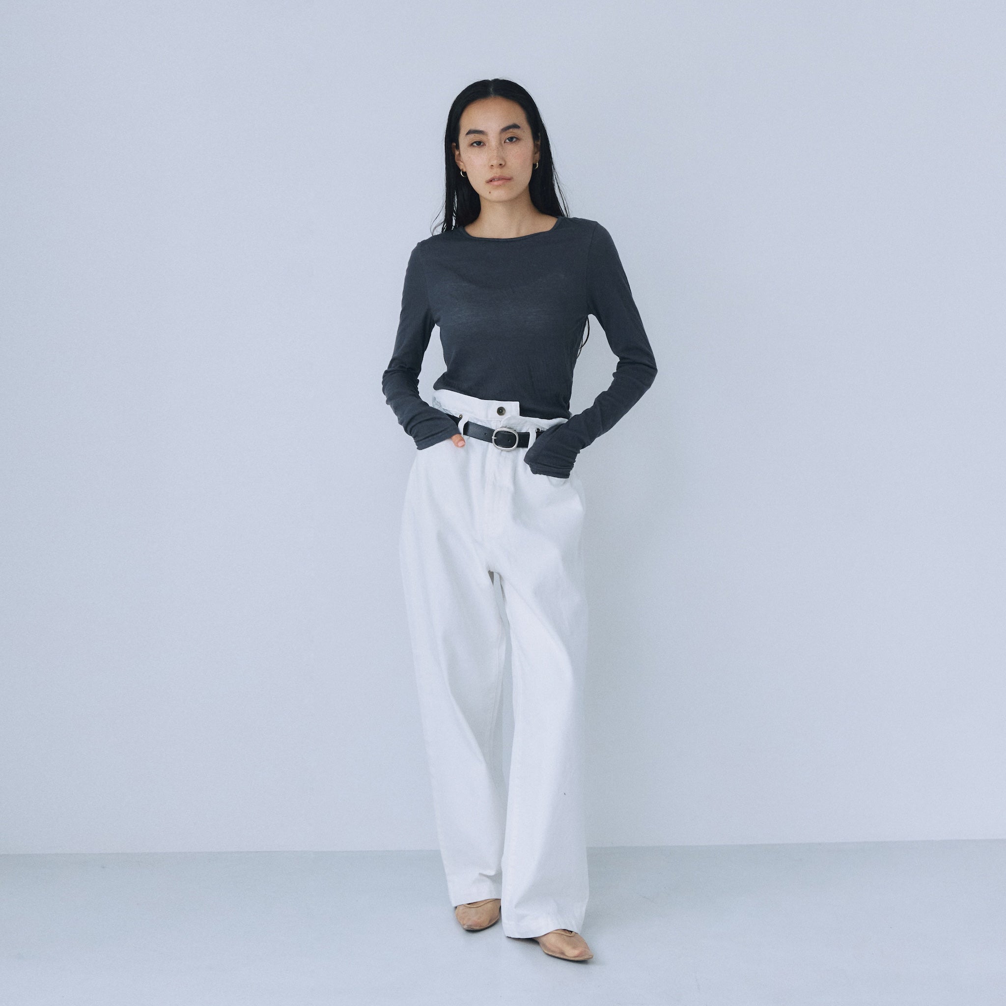 オーバーウエストワイドデニム SRN05