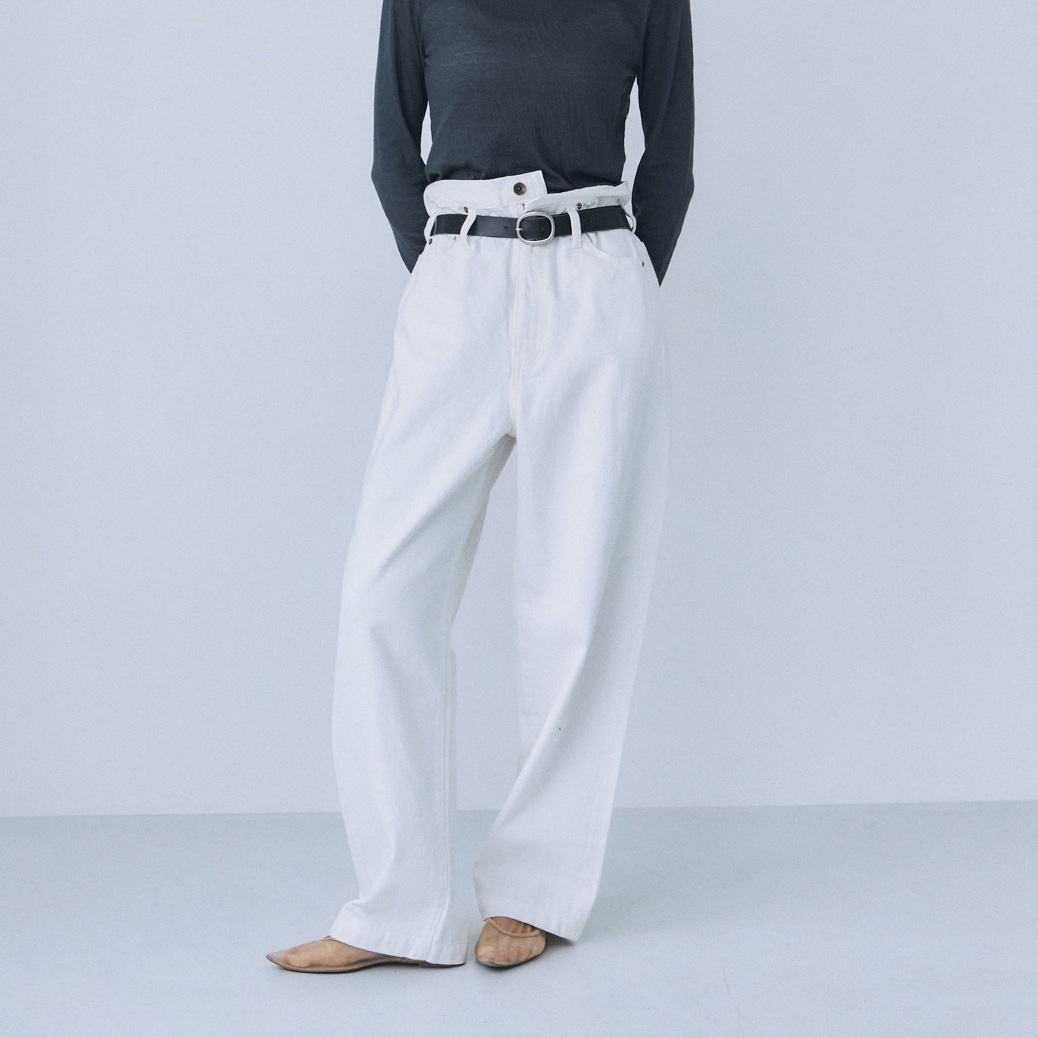 オーバーウエストワイドデニム SRN05