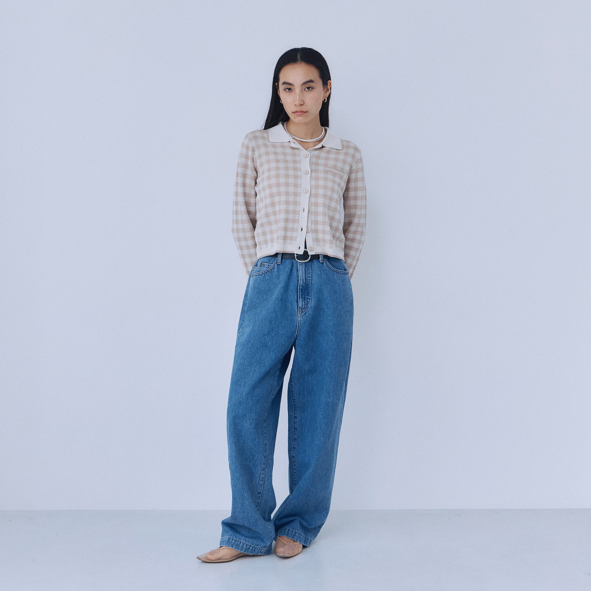 オーバーウエストワイドデニム SRN05