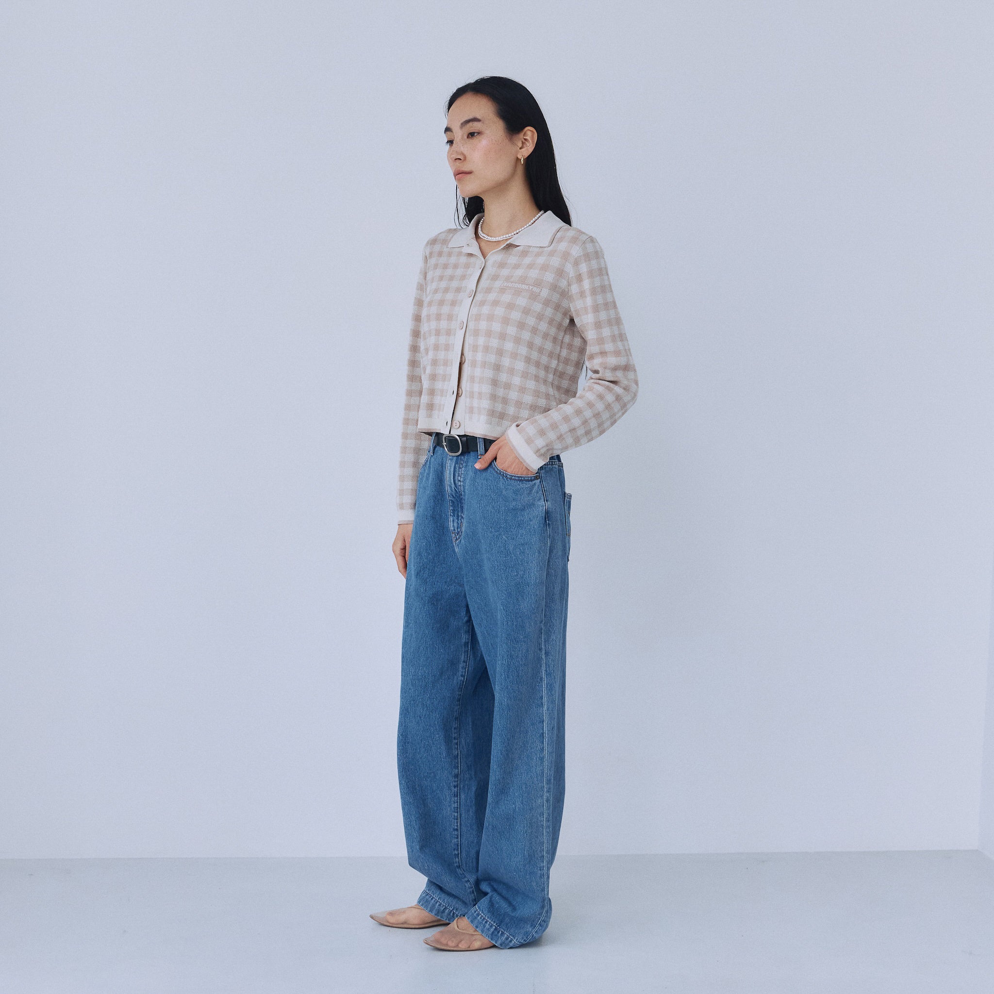 オーバーウエストワイドデニム SRN05