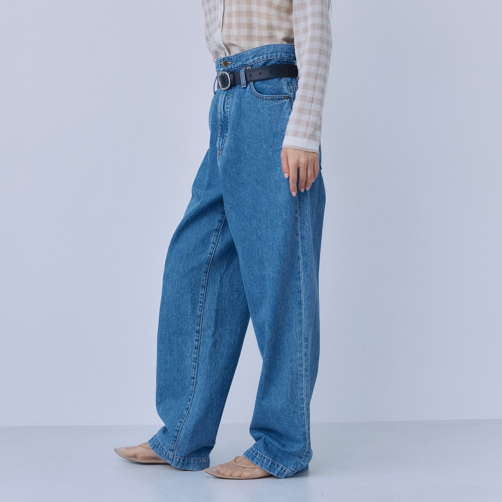 オーバーウエストワイドデニム SRN05