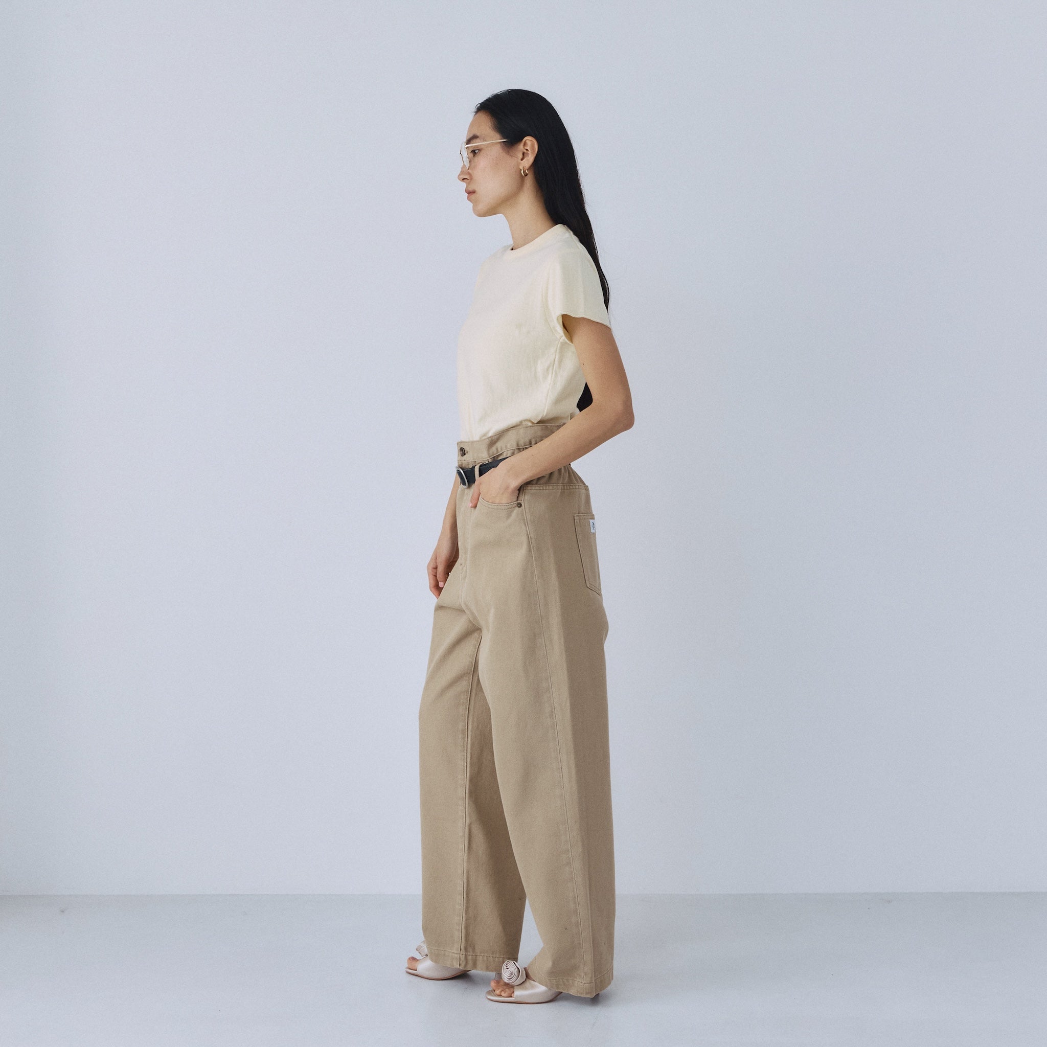 オーバーウエストワイドデニム SRN05