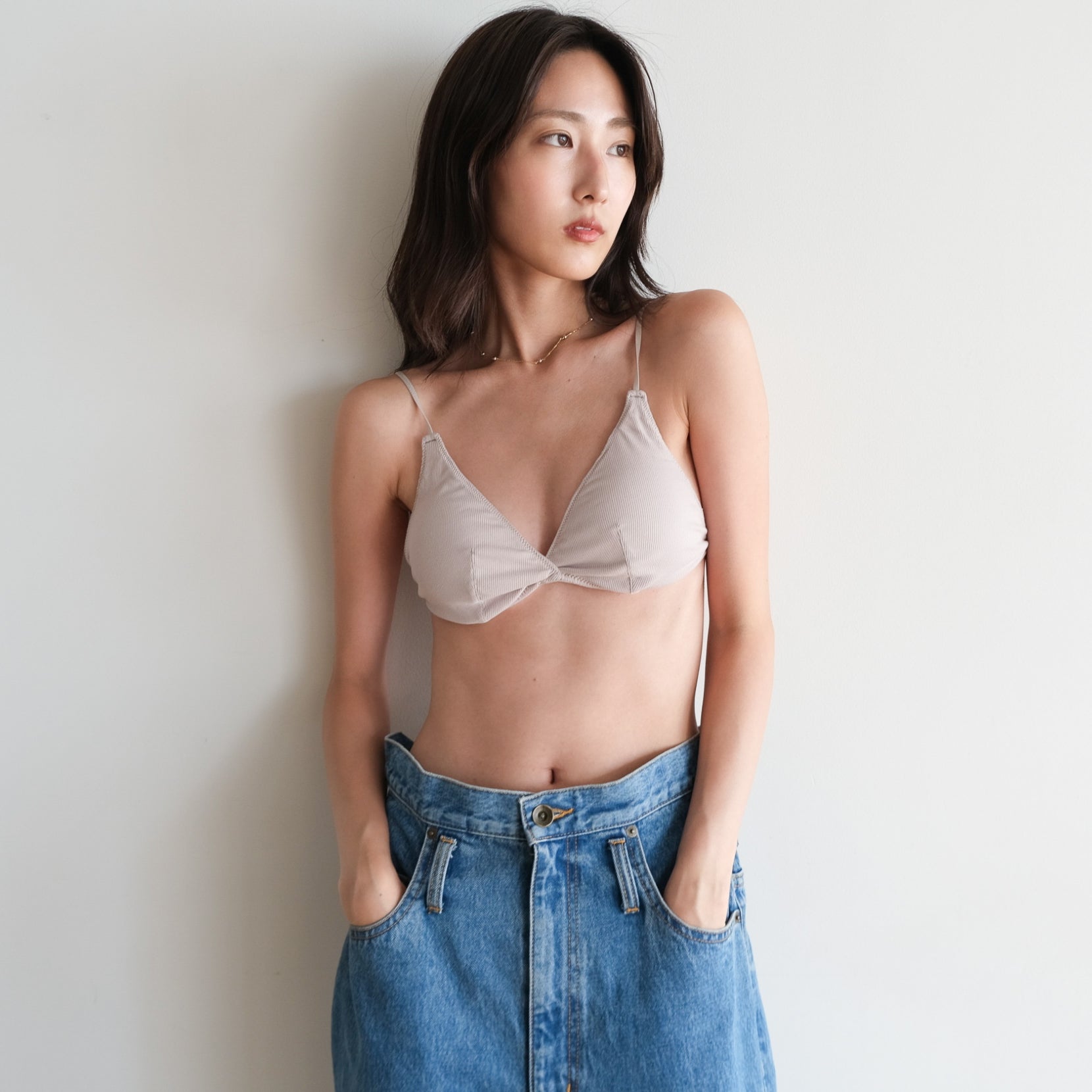 Triangle Highcut RIB Cashmere BRA