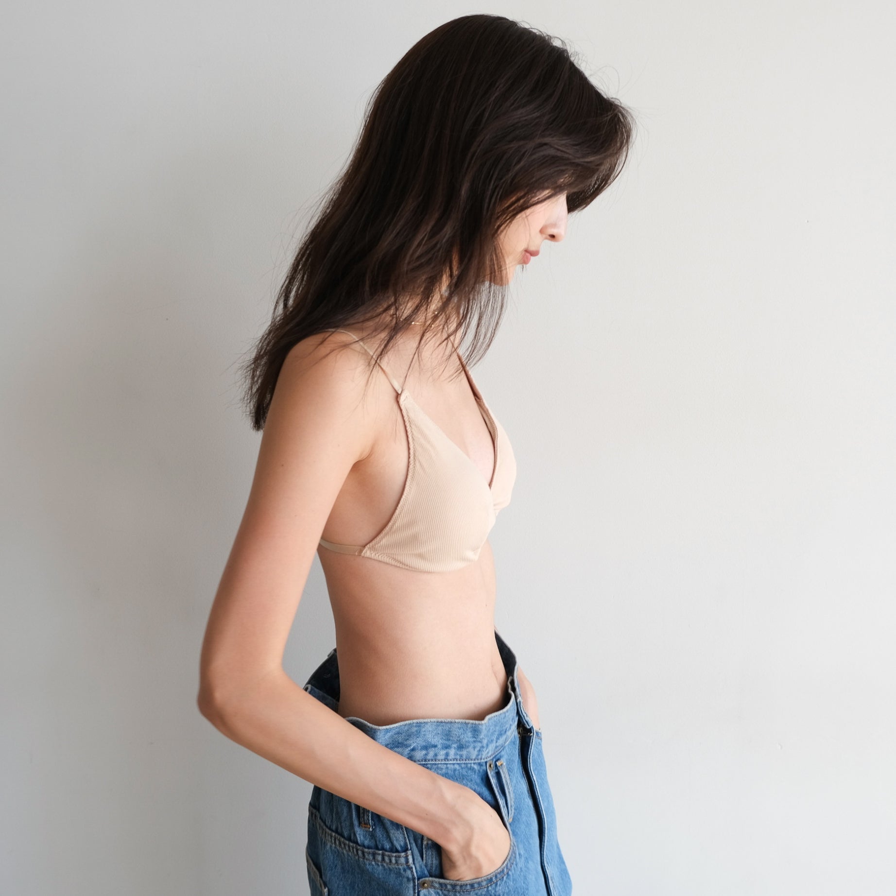 Triangle Highcut RIB Cashmere BRA